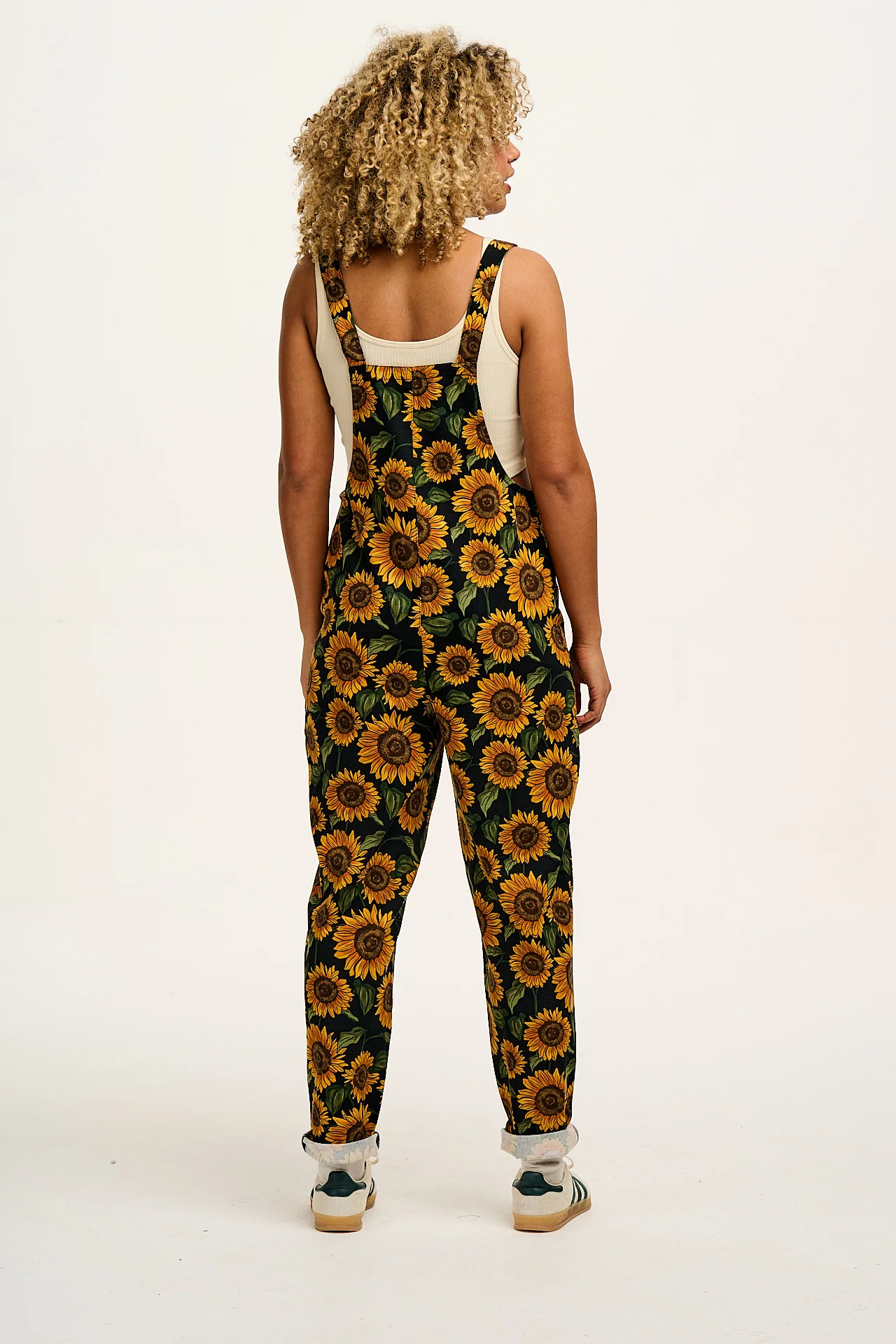Original - Cotton Dungarees in Sunflower Print - Image 3