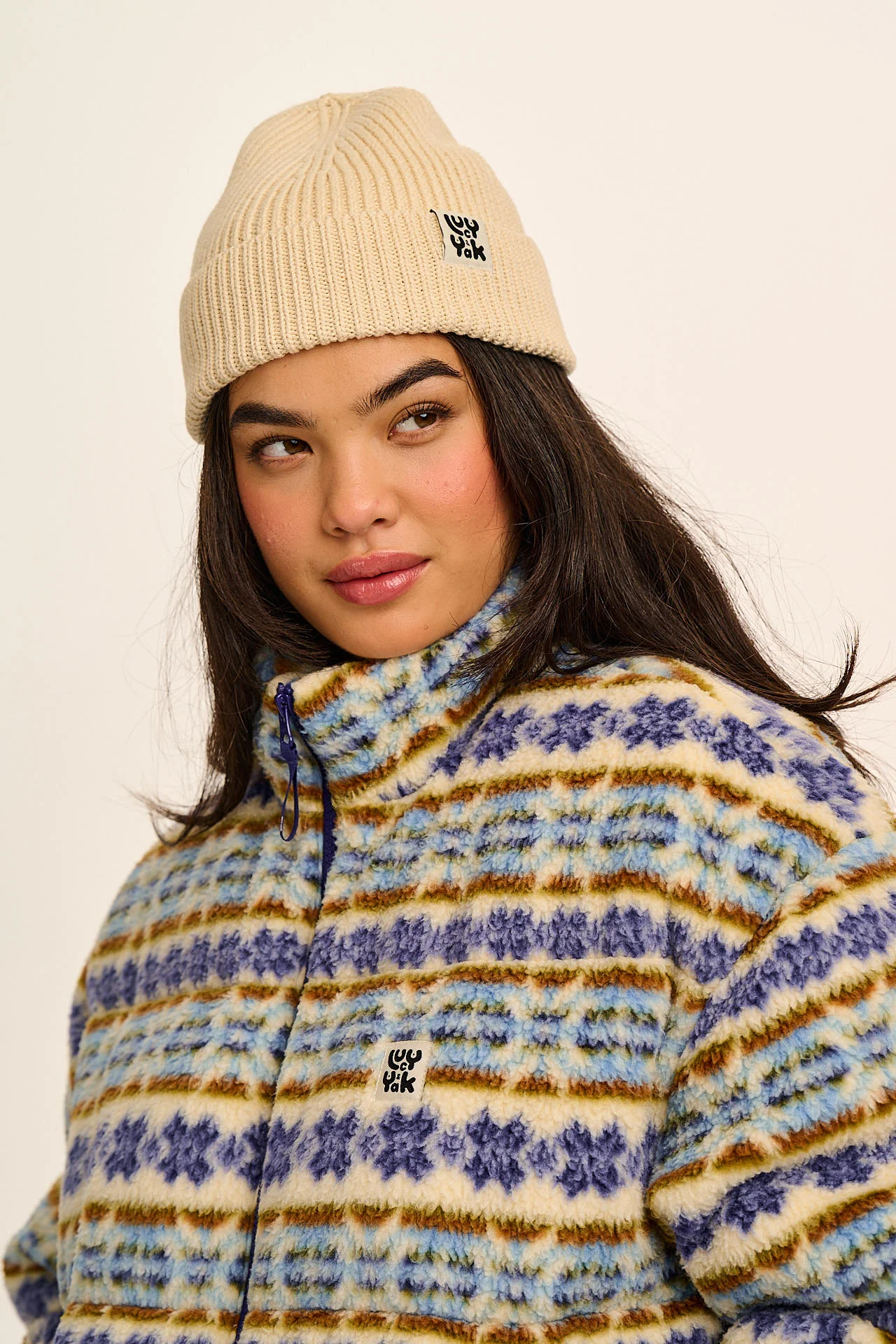 Paloma - Borg Puffer Jacket in Argyle - Image 4