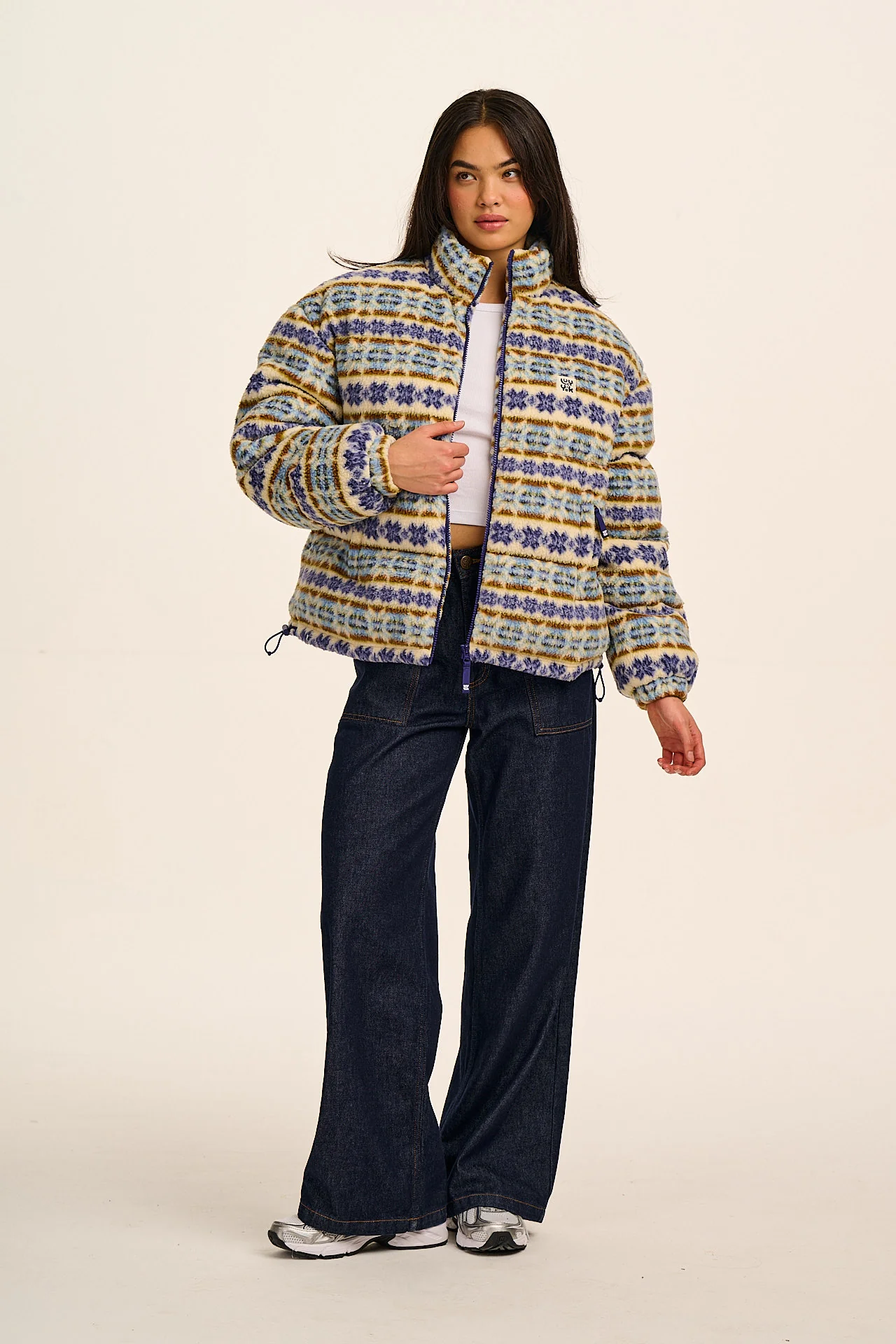 Paloma - Borg Puffer Jacket in Argyle - Image 8
