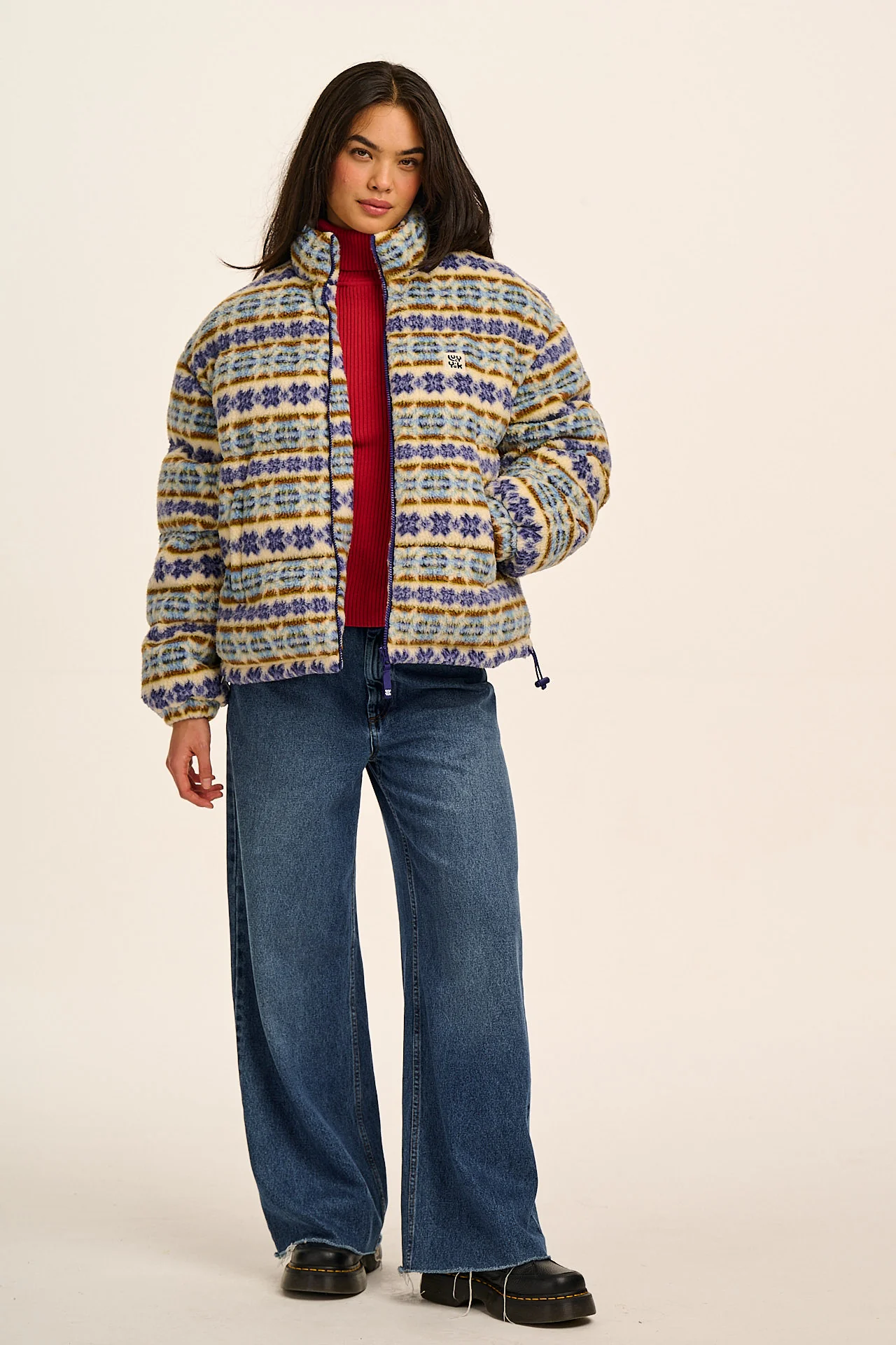 Paloma - Borg Puffer Jacket in Argyle - Image 9