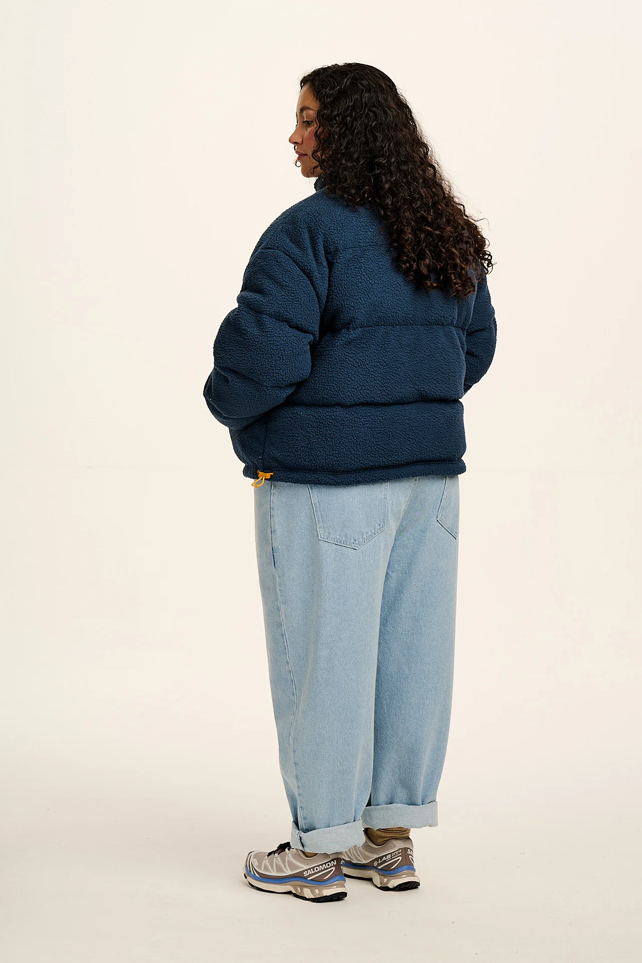 Paloma - Borg Puffer Jacket in Blue - Image 10