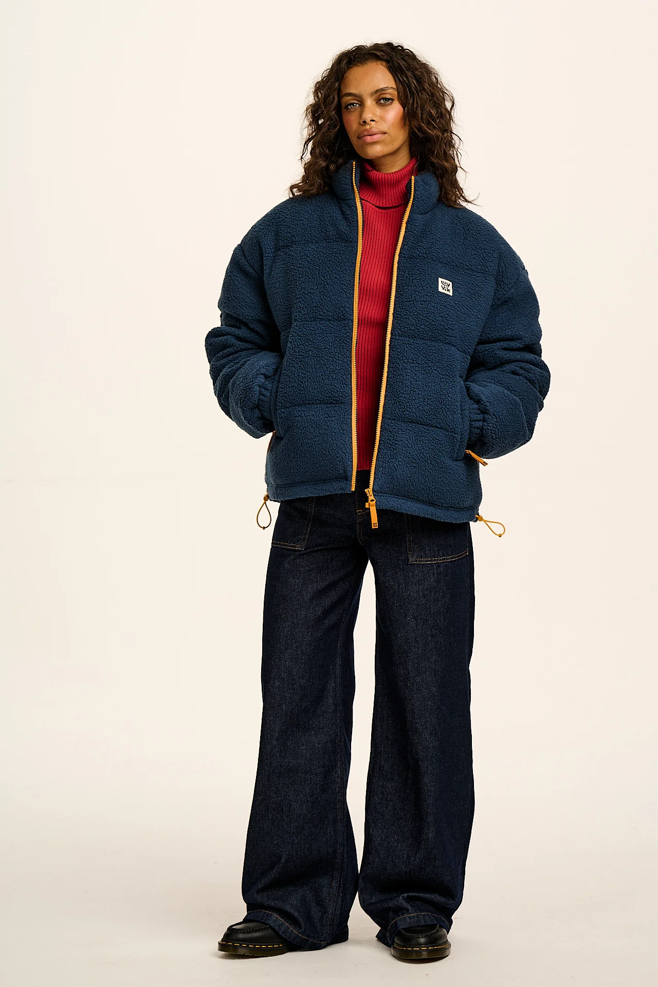 Paloma - Borg Puffer Jacket in Blue - Image 11