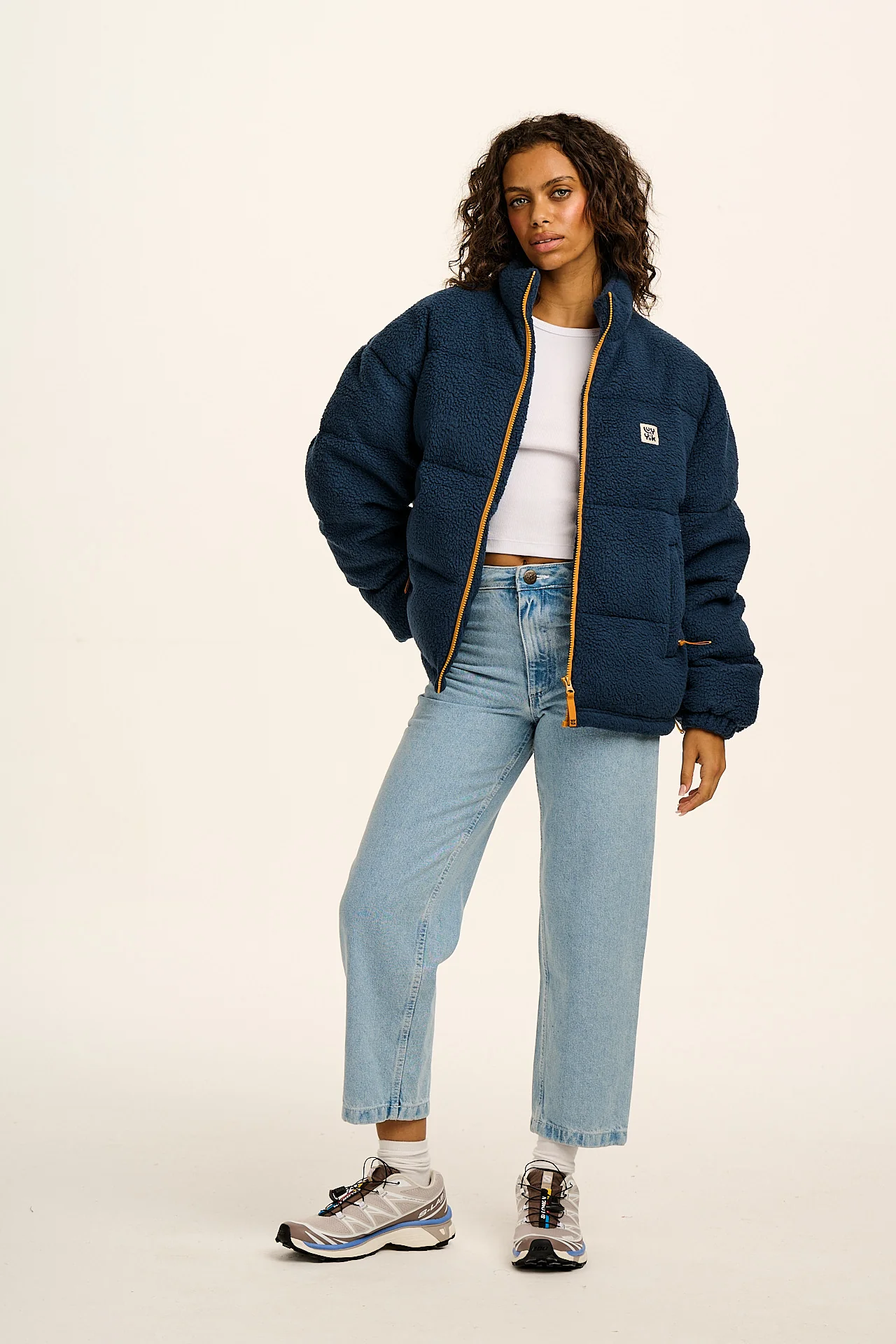 Paloma - Borg Puffer Jacket in Blue - Image 6