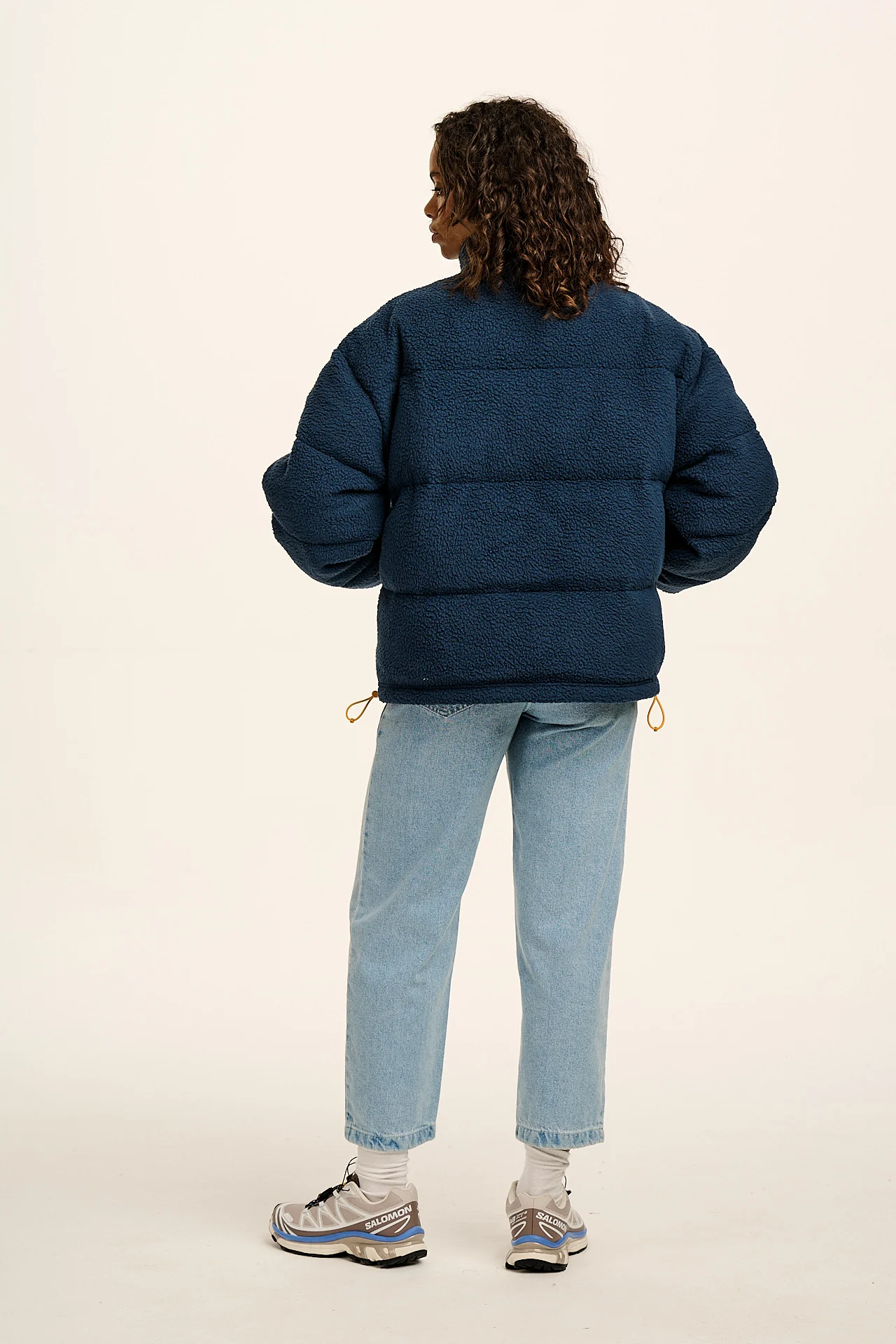 Paloma - Borg Puffer Jacket in Blue - Image 7