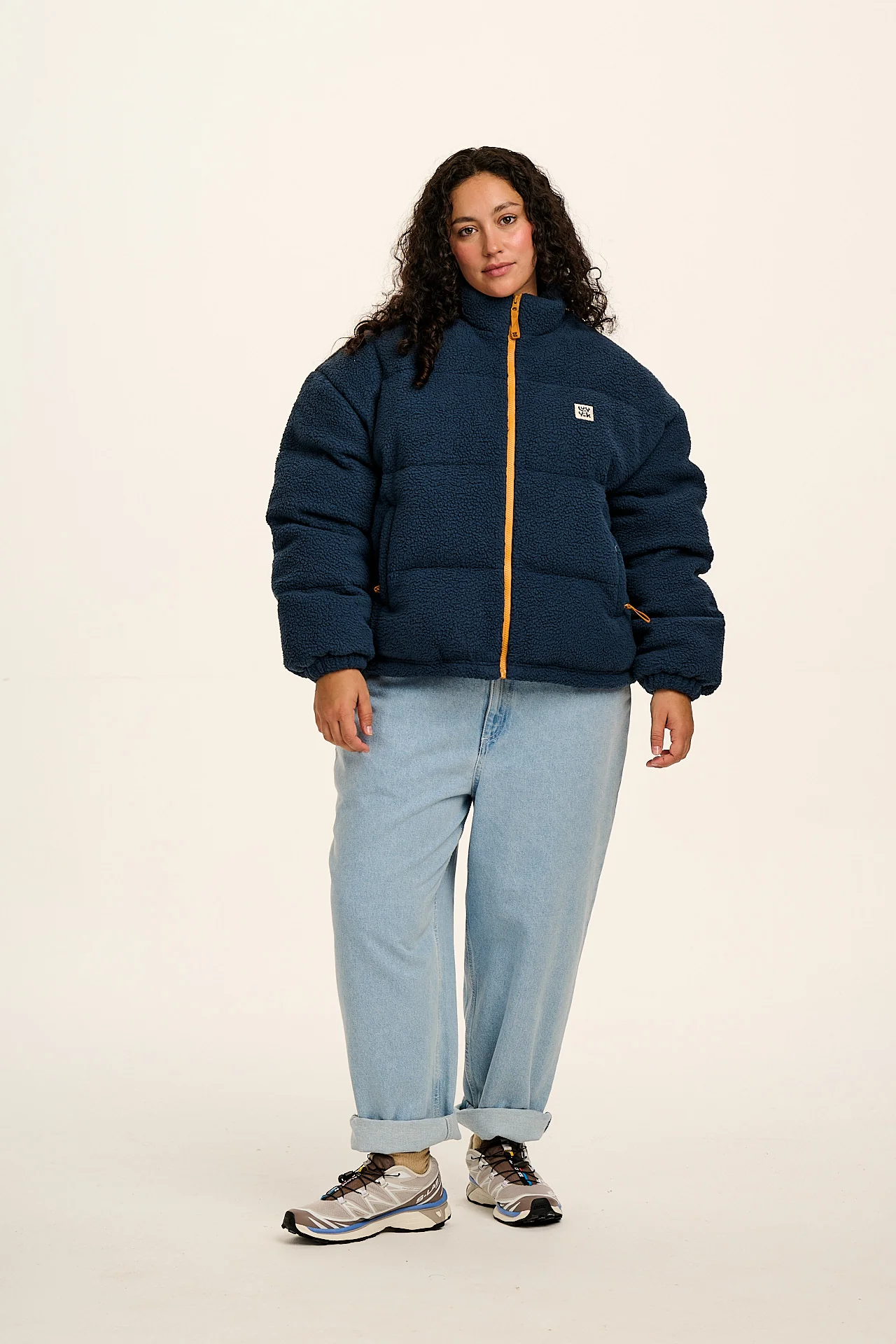 Paloma - Borg Puffer Jacket in Blue - Image 8