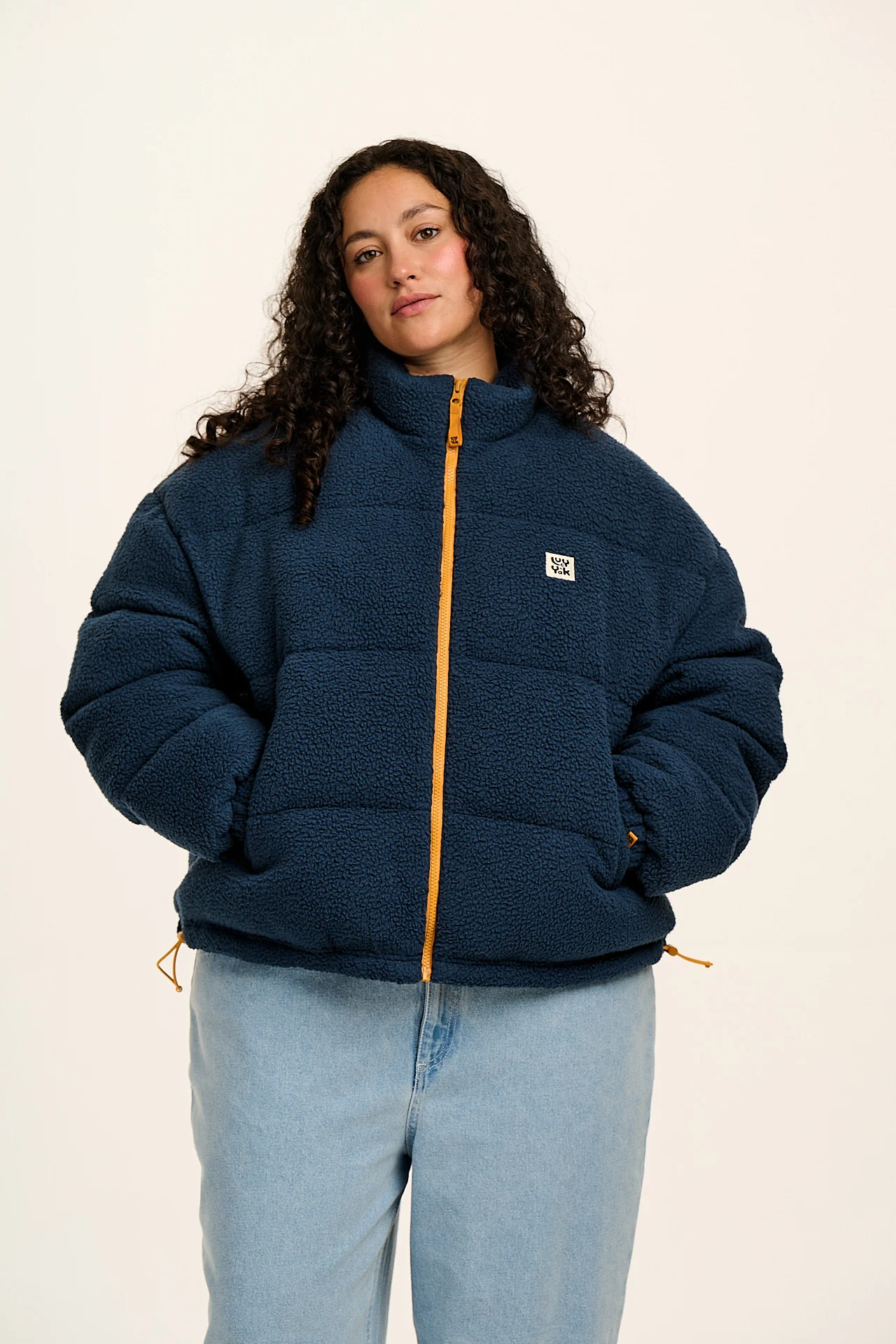Paloma - Borg Puffer Jacket in Blue - Image 9
