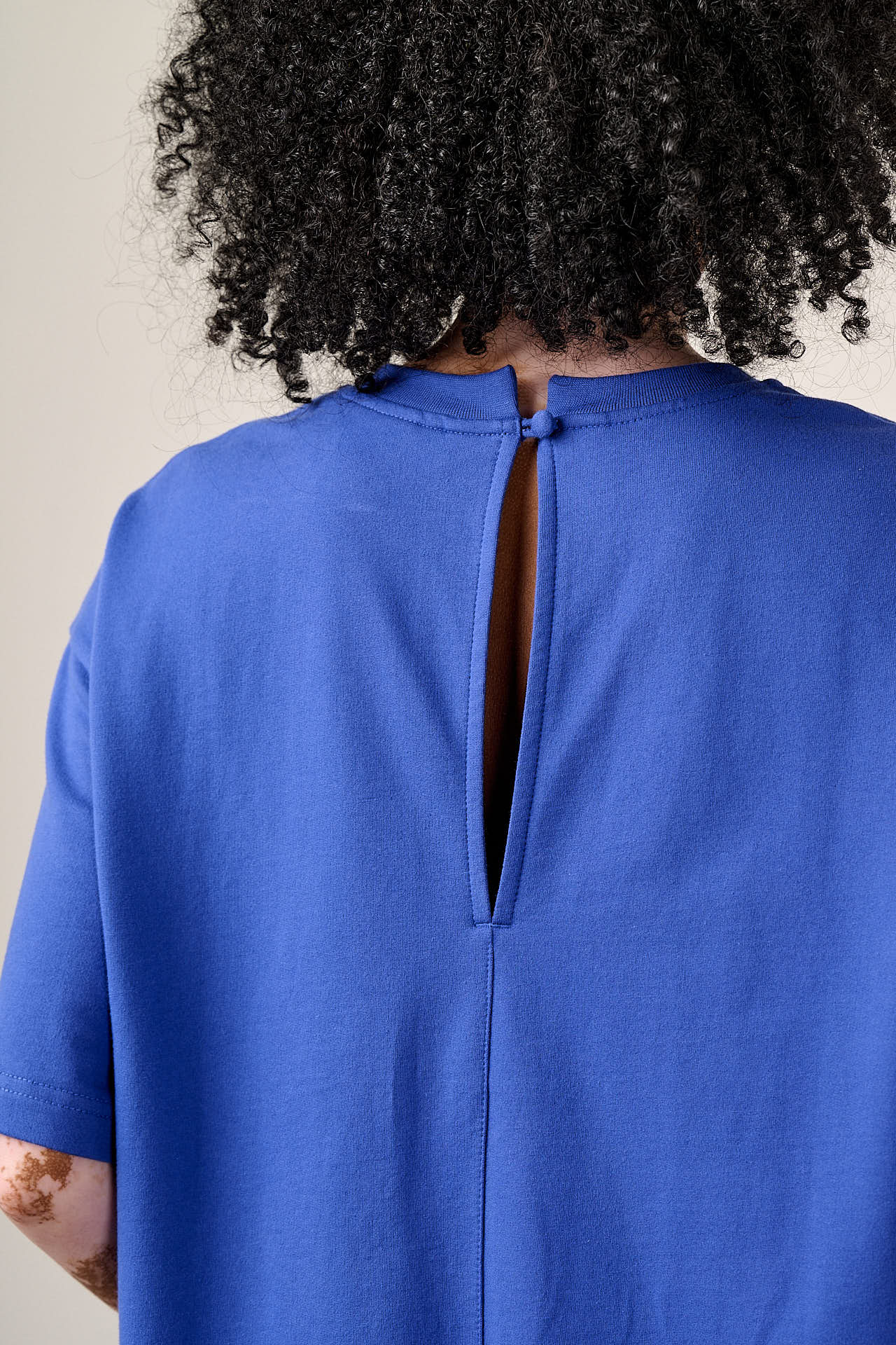 Pedro - Cotton Jersey Playsuit in Dazzling Blue - Image 4