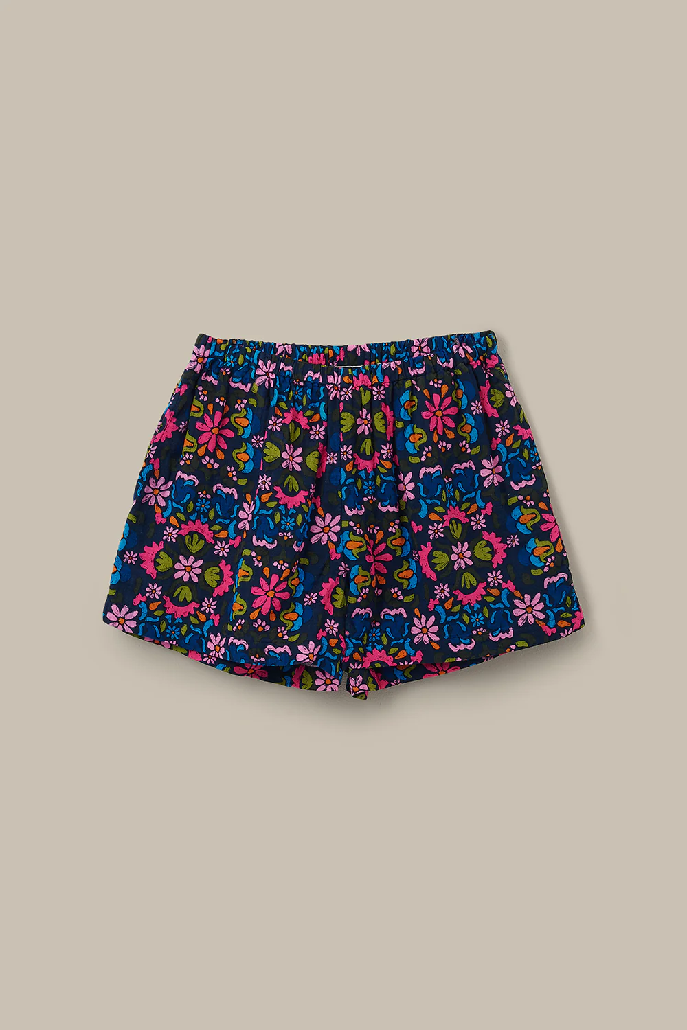 Popan - Cotton Shorts in Artisan Blue Floral - Image 4