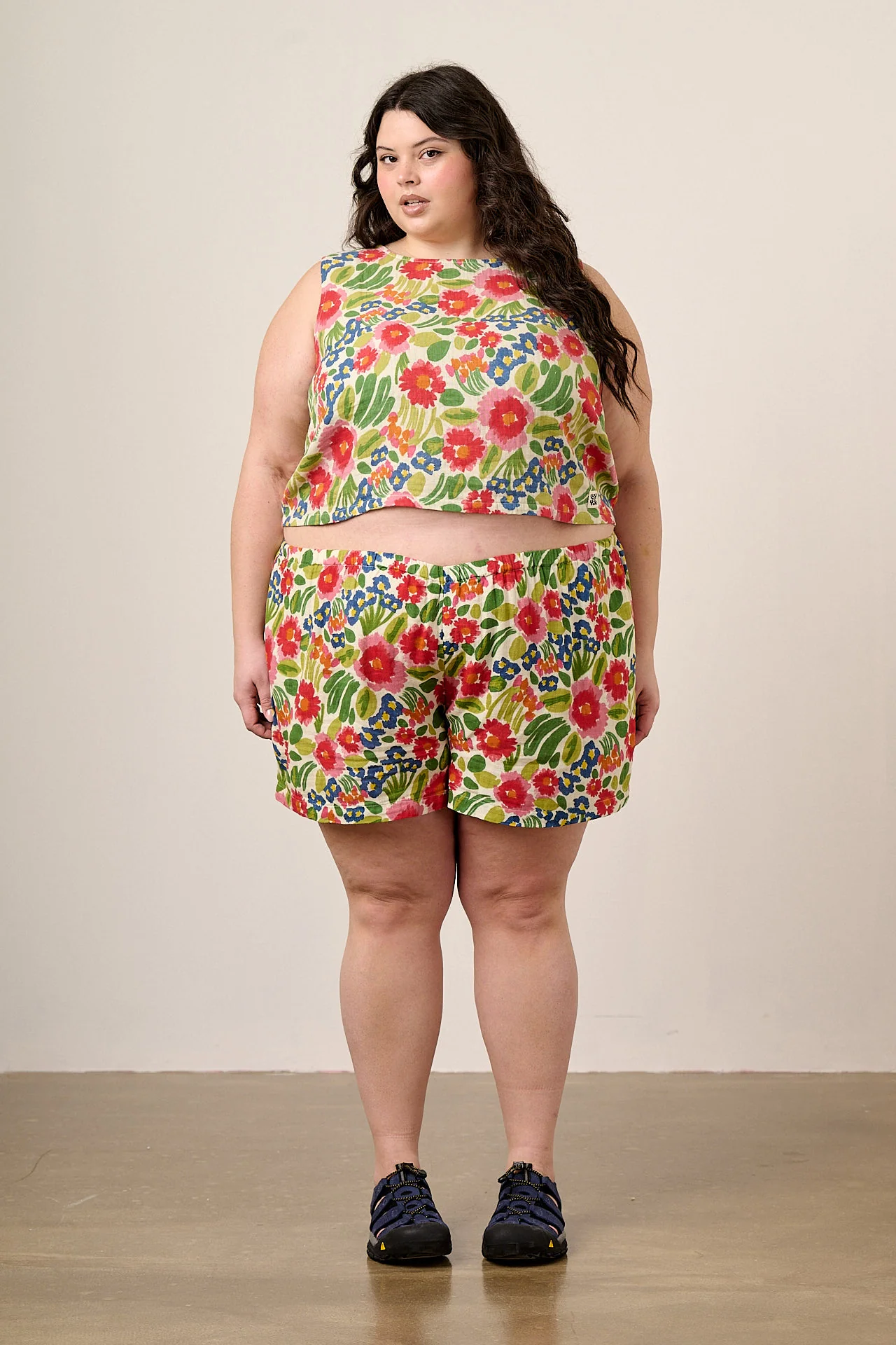 Popan - Cotton Shorts in Ivory Marie Print - Image 5