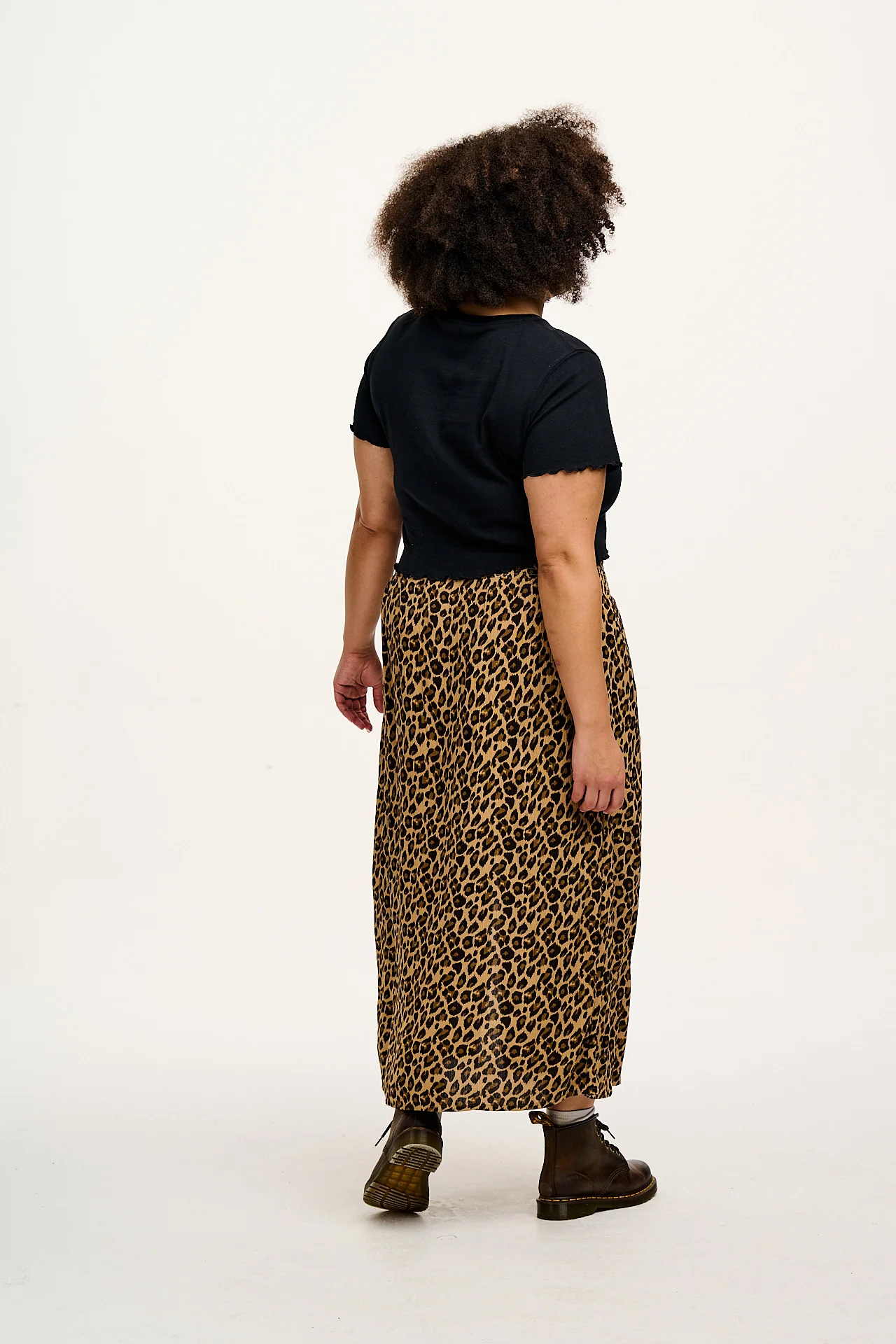Poppy - Elasticated Waist Skirt in Leopard Print - Image 10