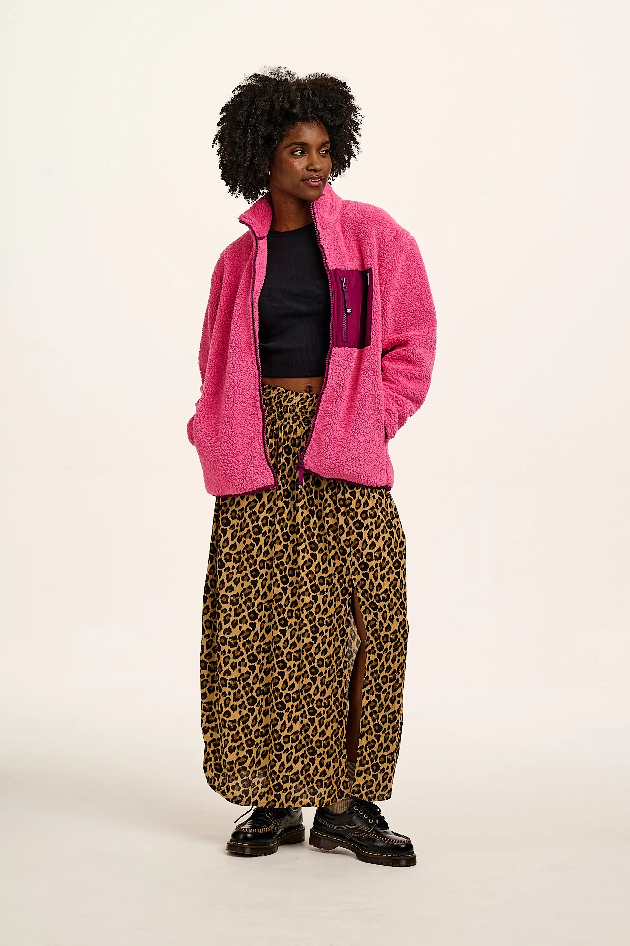 Poppy - Elasticated Waist Skirt in Leopard Print - Image 6