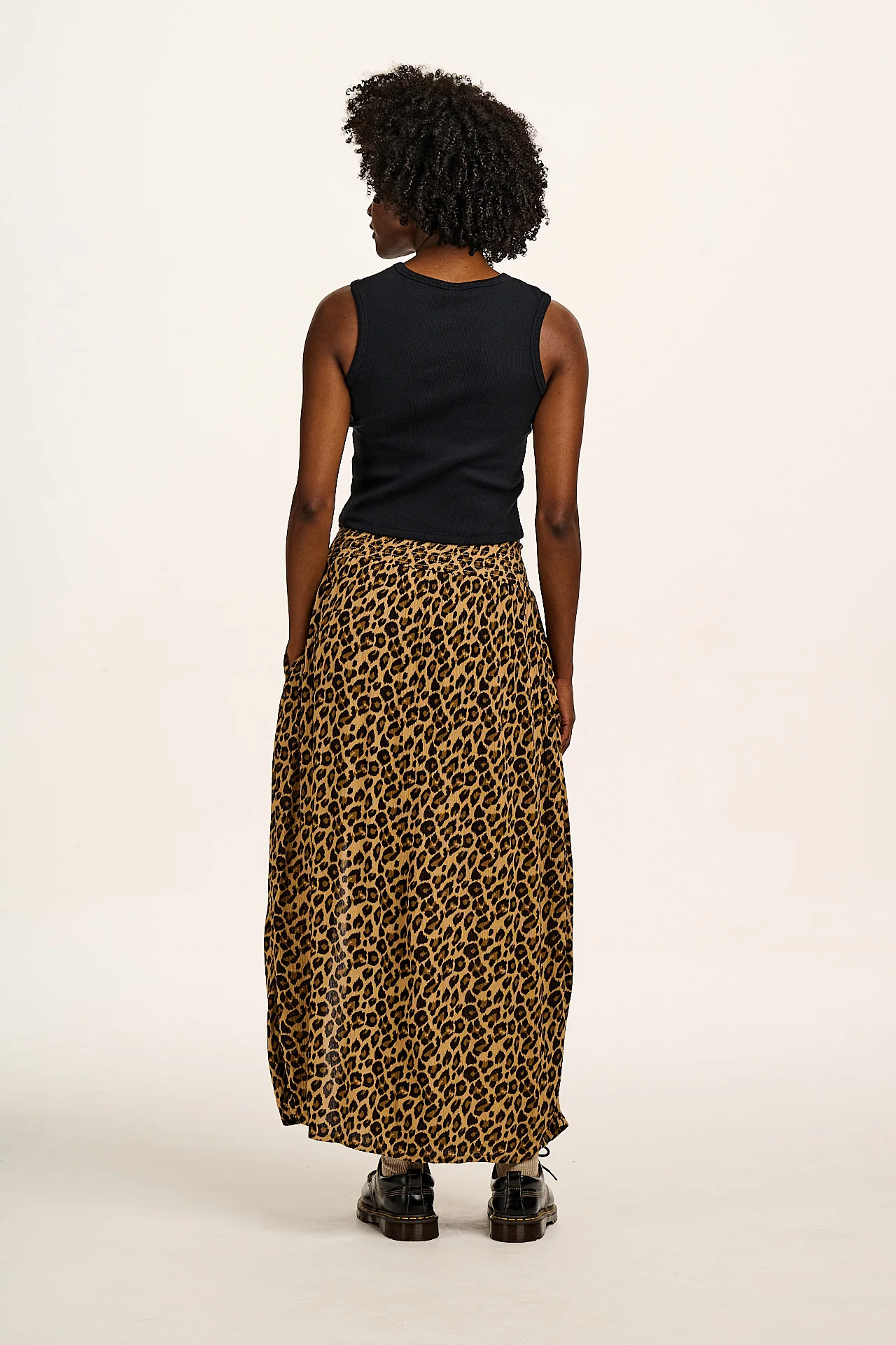 Poppy - Elasticated Waist Skirt in Leopard Print - Image 7
