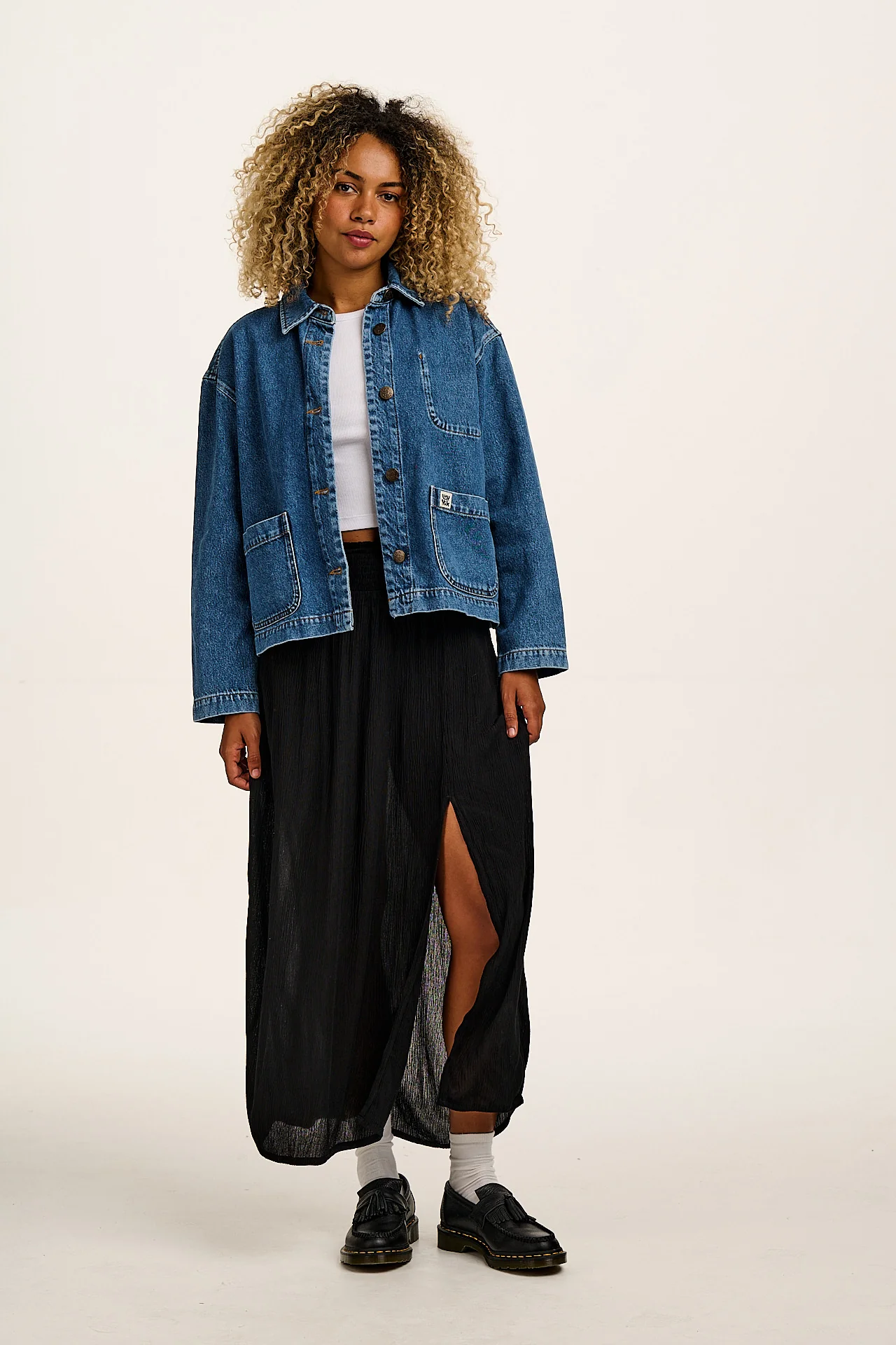 Poppy - Elasticated Waist Skirt in Black - Image 6