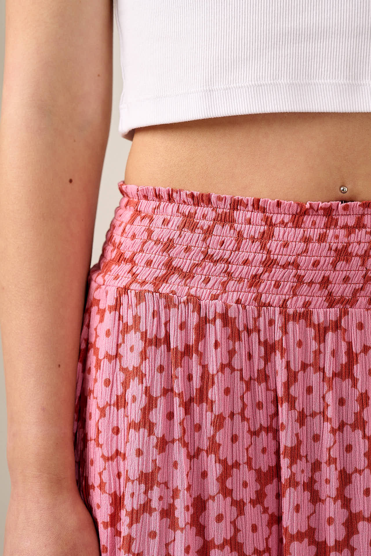 Poppy - Elasticated Waist Skirt in Coastal Flower - Image 3