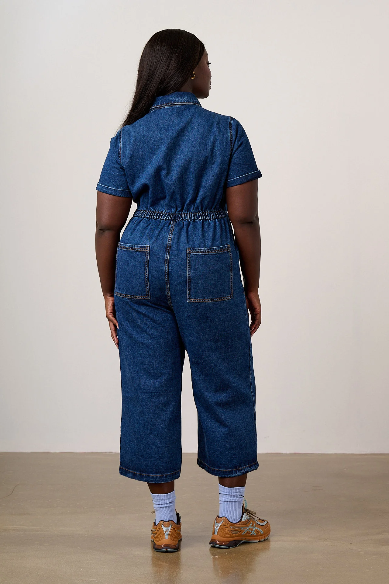 Ragan - Denim Jumpsuit in Mid Wash Blue - Image 5