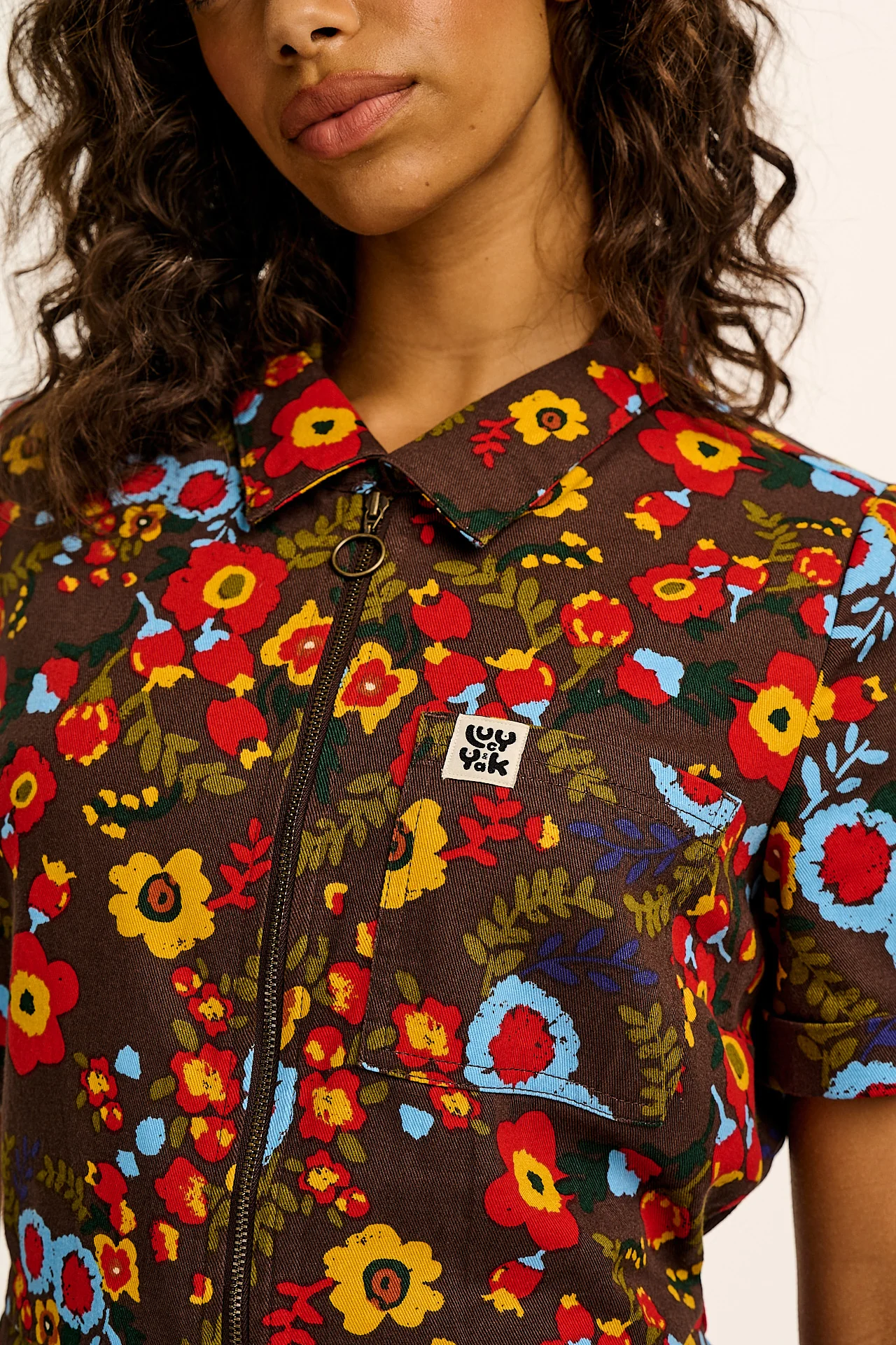 Ragan - Cotton Jumpsuit in Follow Trails Floral Print - Image 3