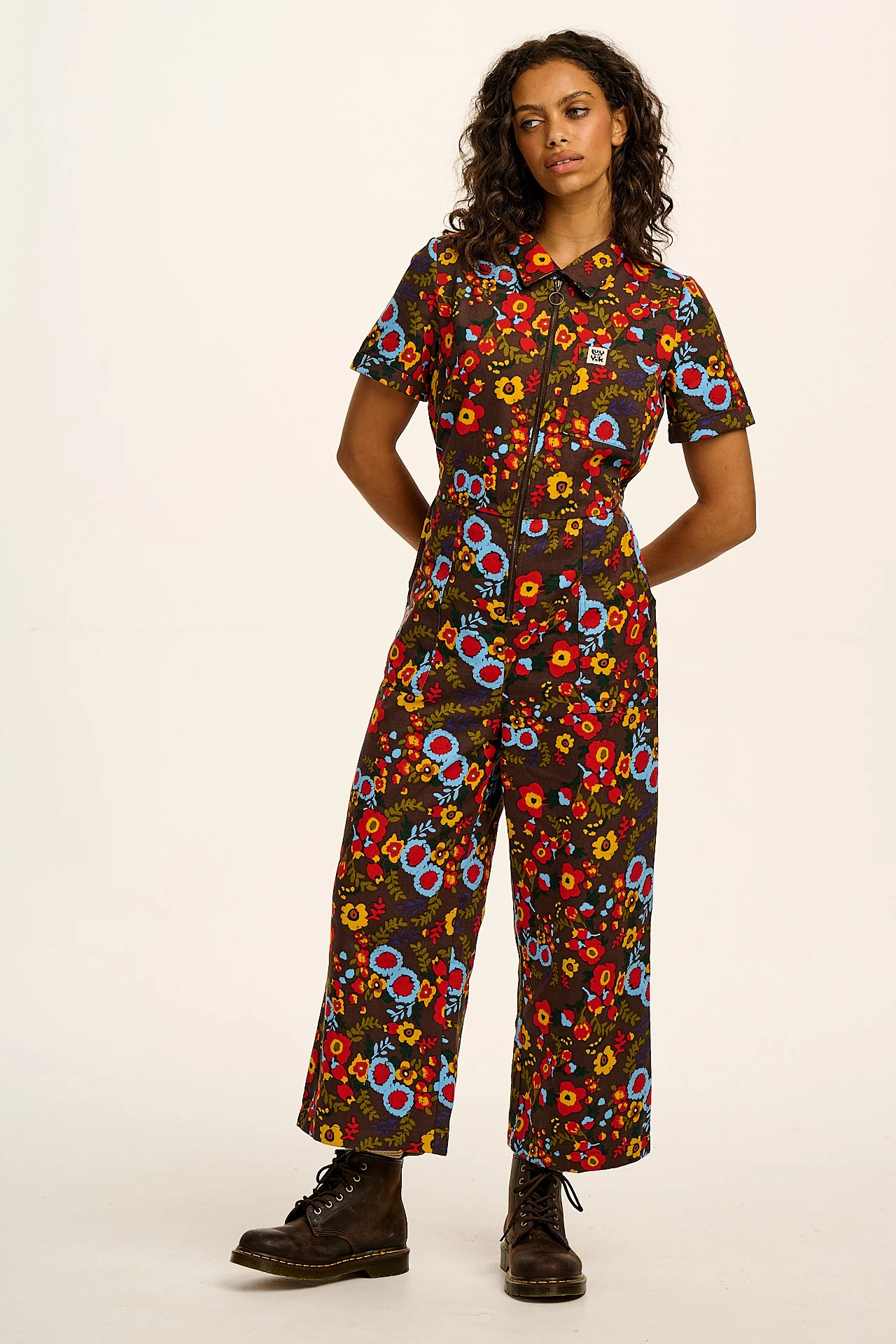 Ragan - Cotton Jumpsuit in Follow Trails Floral Print - Image 4