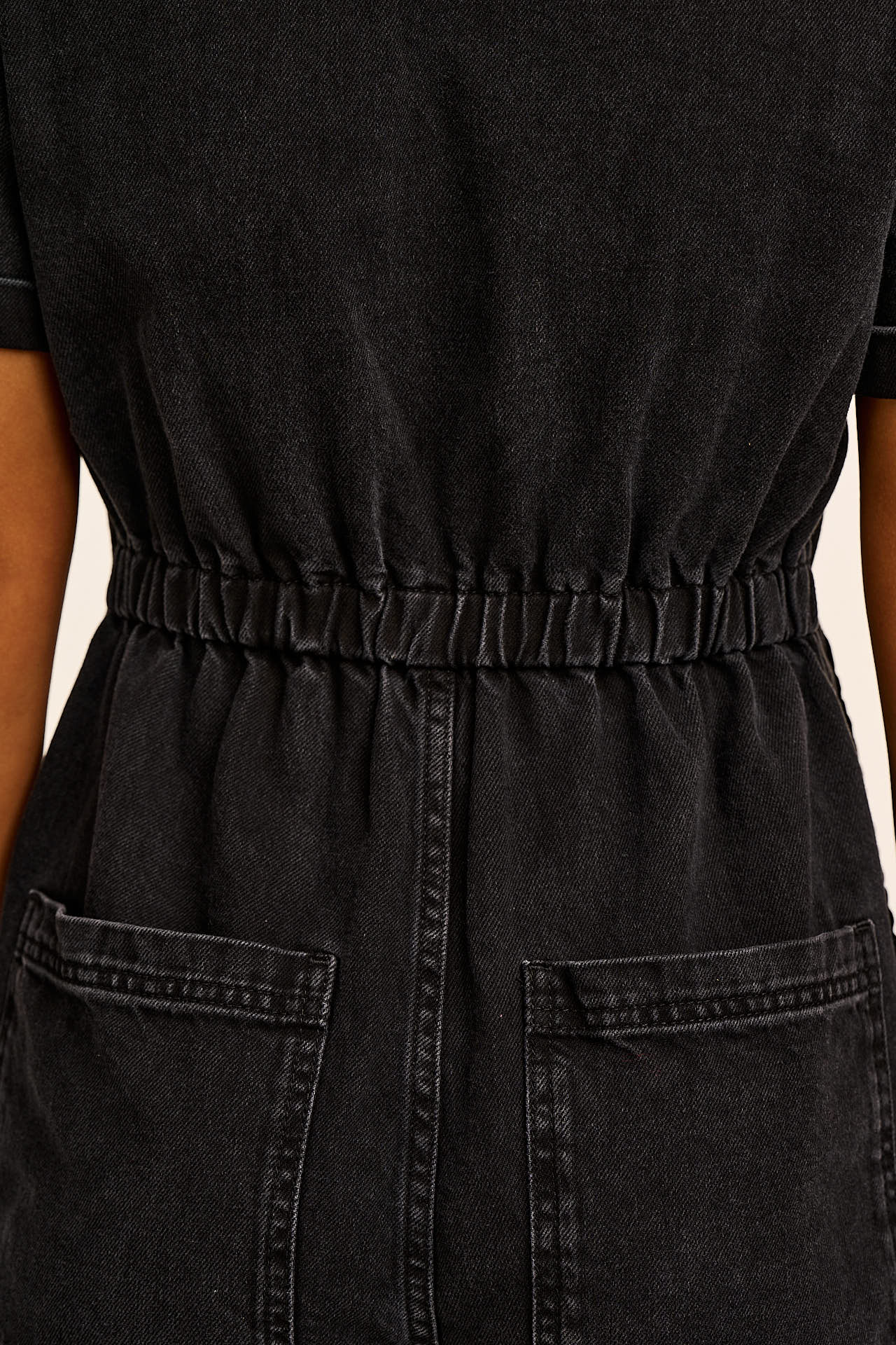 Ragan - Denim Jumpsuit in Black Wash - Image 6