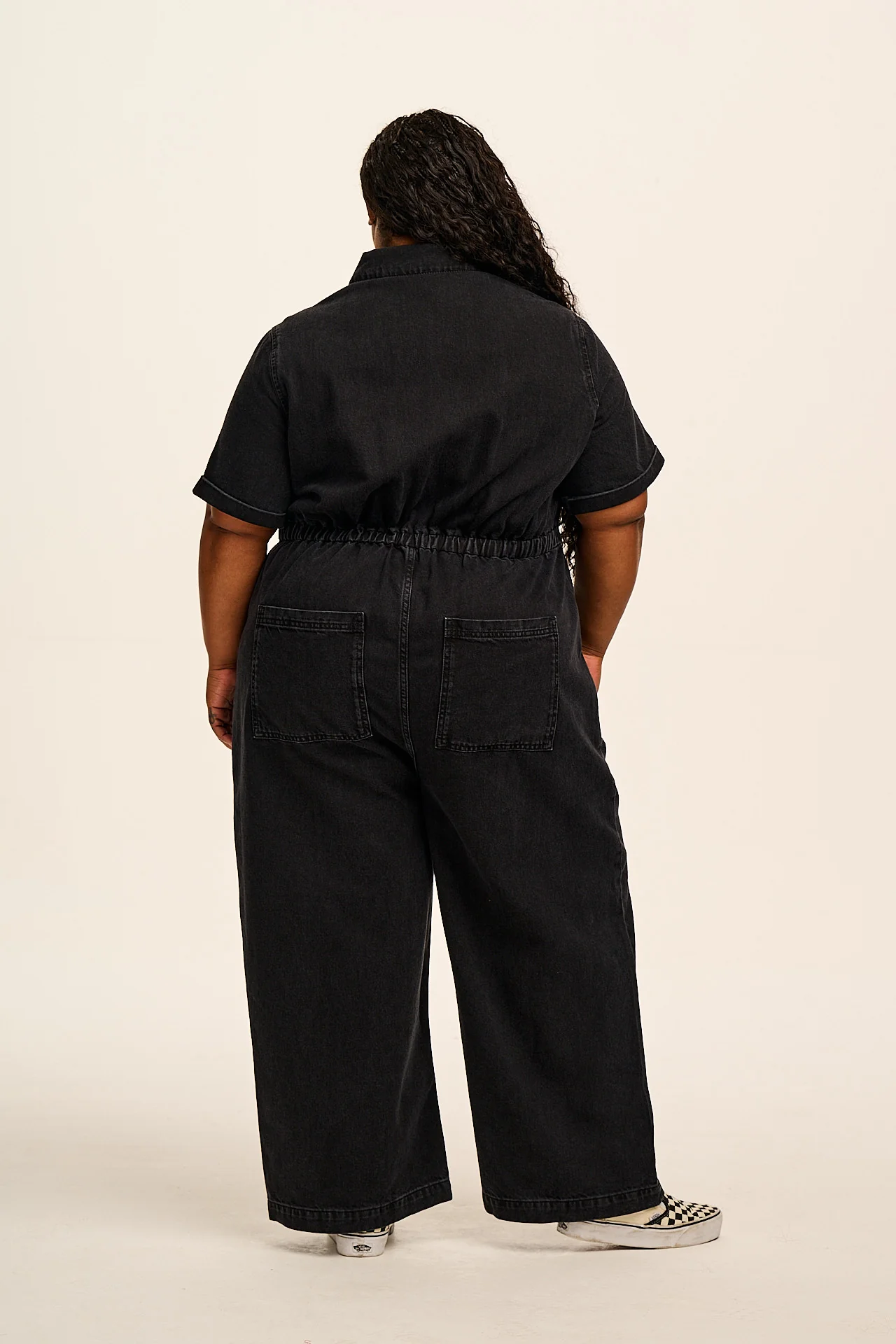 Ragan - Denim Jumpsuit in Black Wash - Image 9