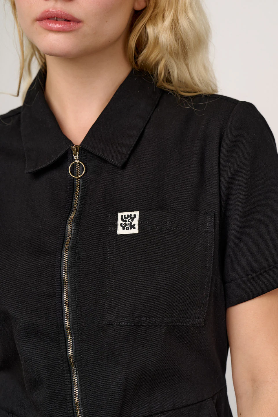 Ragan - Cotton Jumpsuit in Black - Image 3