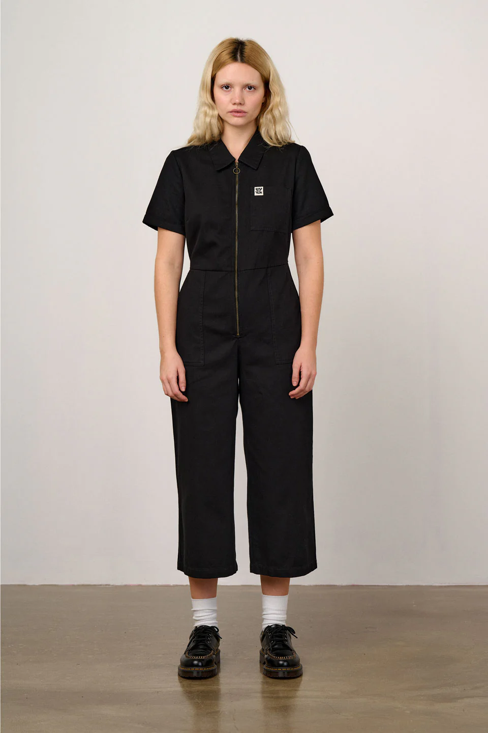 Ragan - Cotton Jumpsuit in Black - Image 6