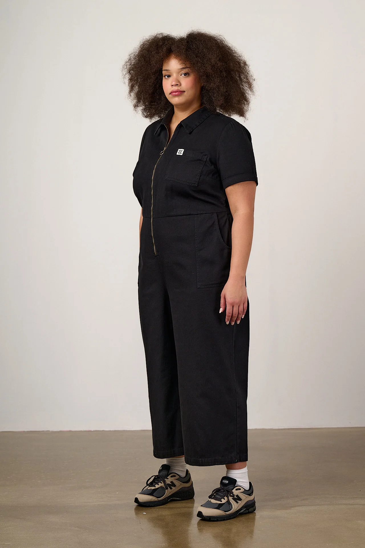 Ragan - Cotton Jumpsuit in Black - Image 7
