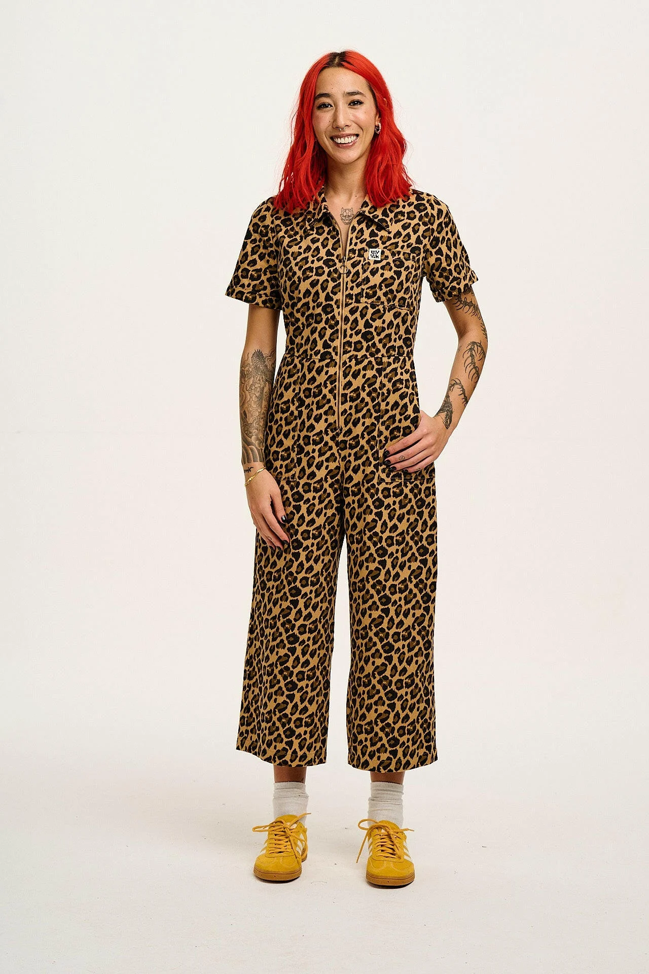 Ragan - Cotton Jumpsuit in Leopard Print - Image 6