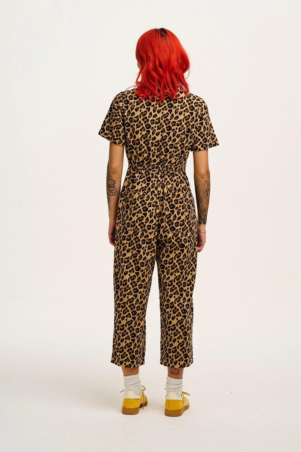 Ragan - Cotton Jumpsuit in Leopard Print - Image 7