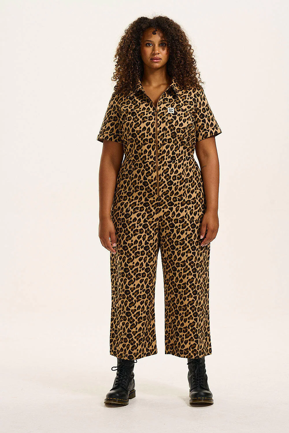 Ragan - Cotton Jumpsuit in Leopard Print - Image 9