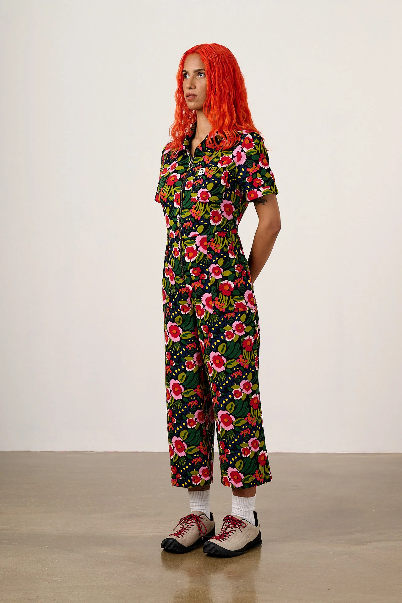 Ragan - Cotton Jumpsuit in Black Marie Print - Image 4