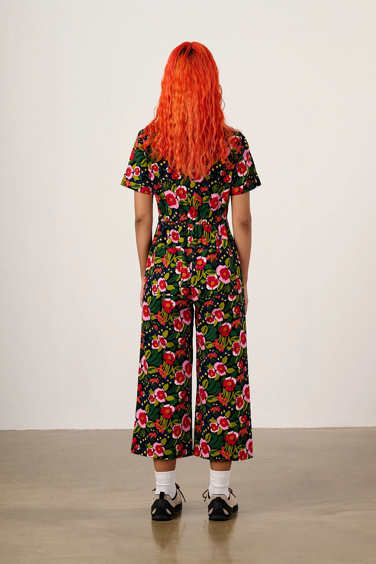 Ragan - Cotton Jumpsuit in Black Marie Print - Image 6