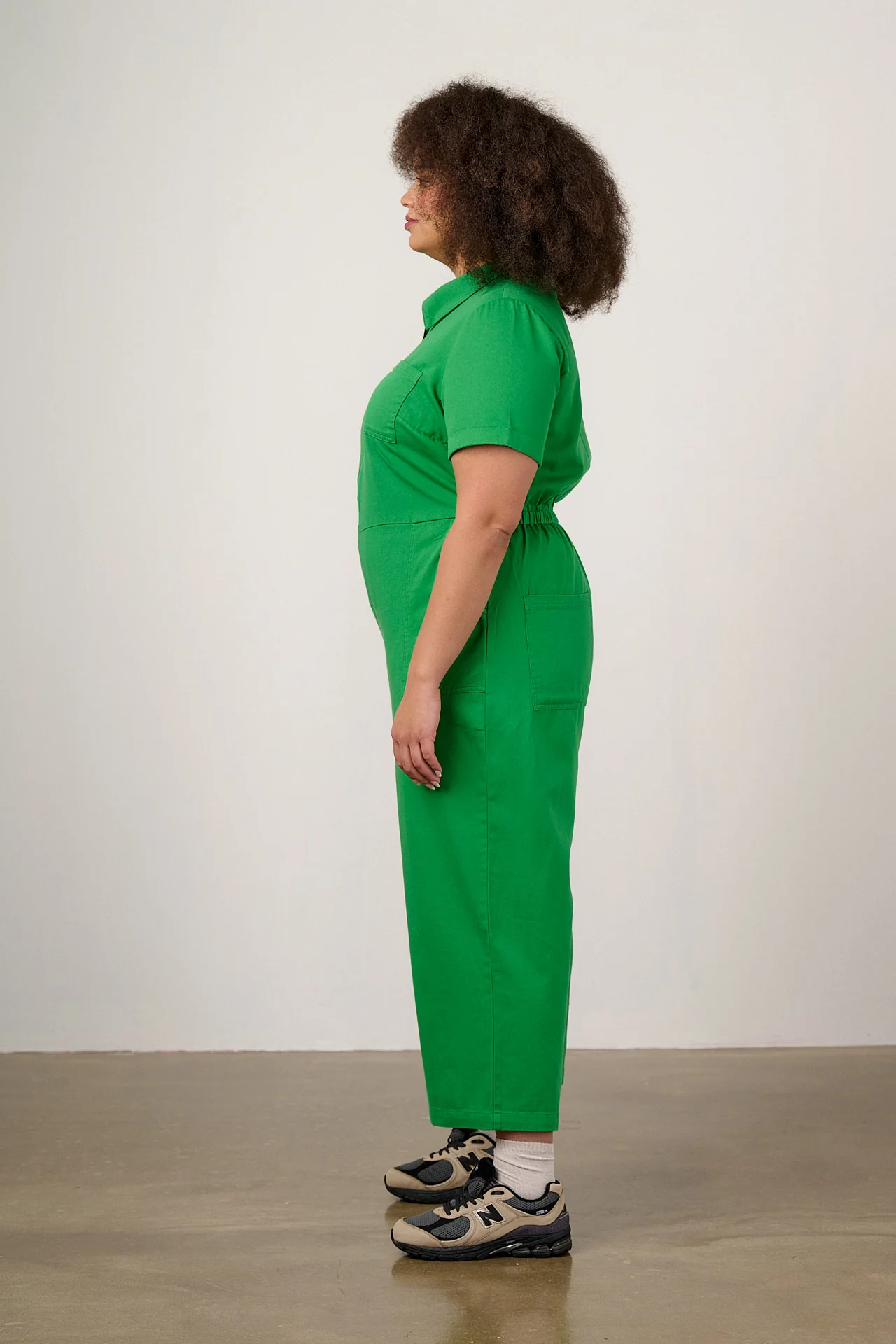 Ragan - Cotton Jumpsuit in Kelly Green - Image 4