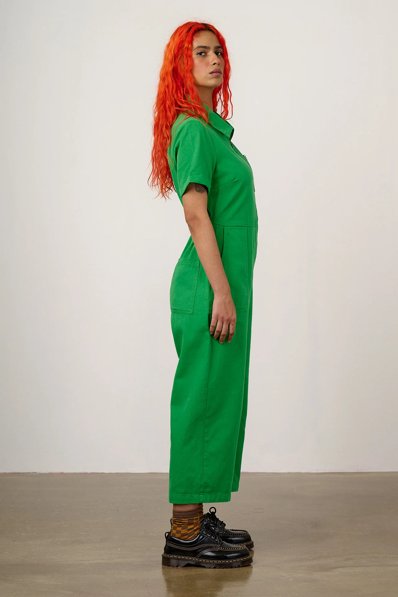 Ragan - Cotton Jumpsuit in Kelly Green - Image 5