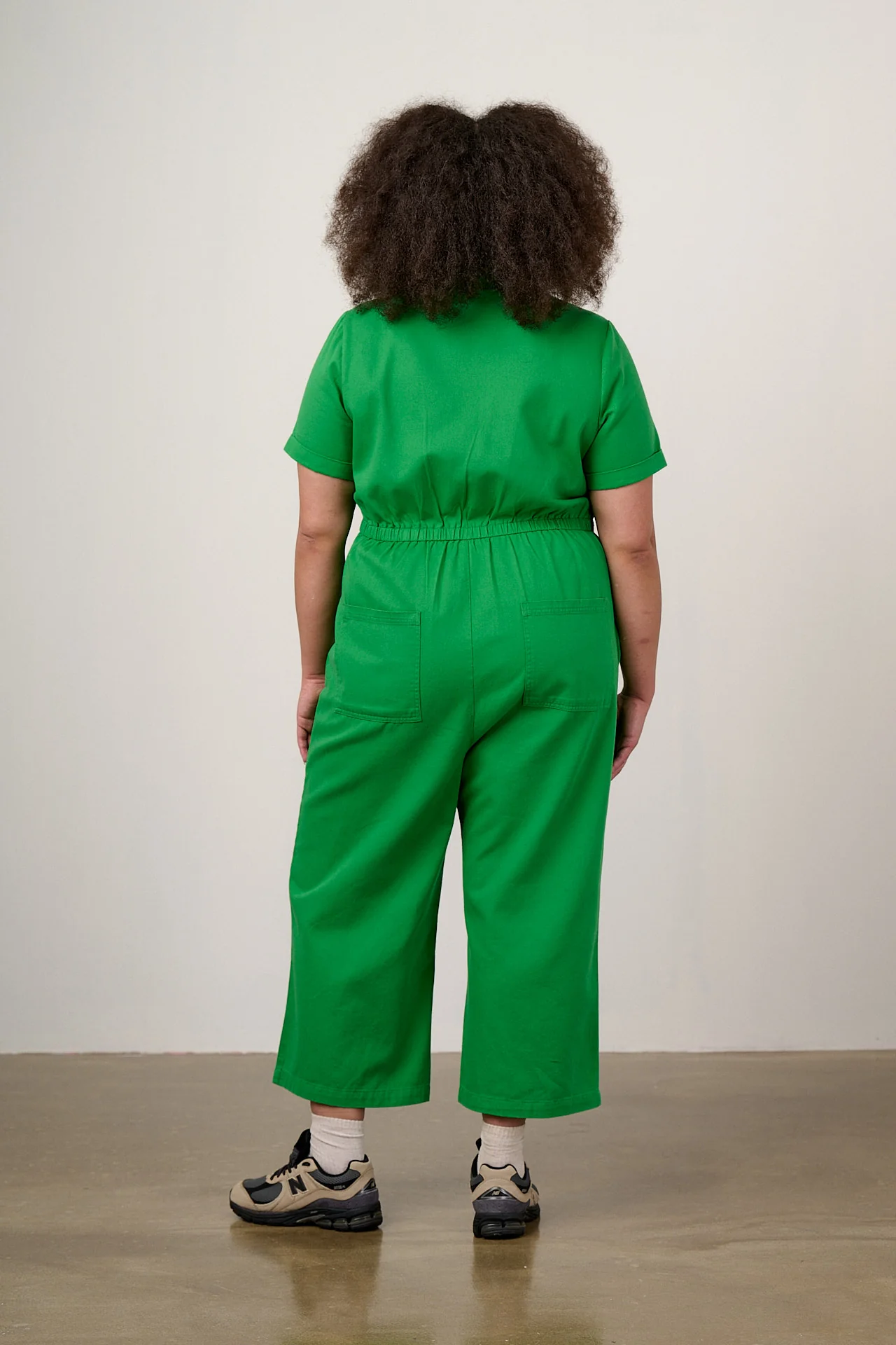Ragan - Cotton Jumpsuit in Kelly Green - Image 7