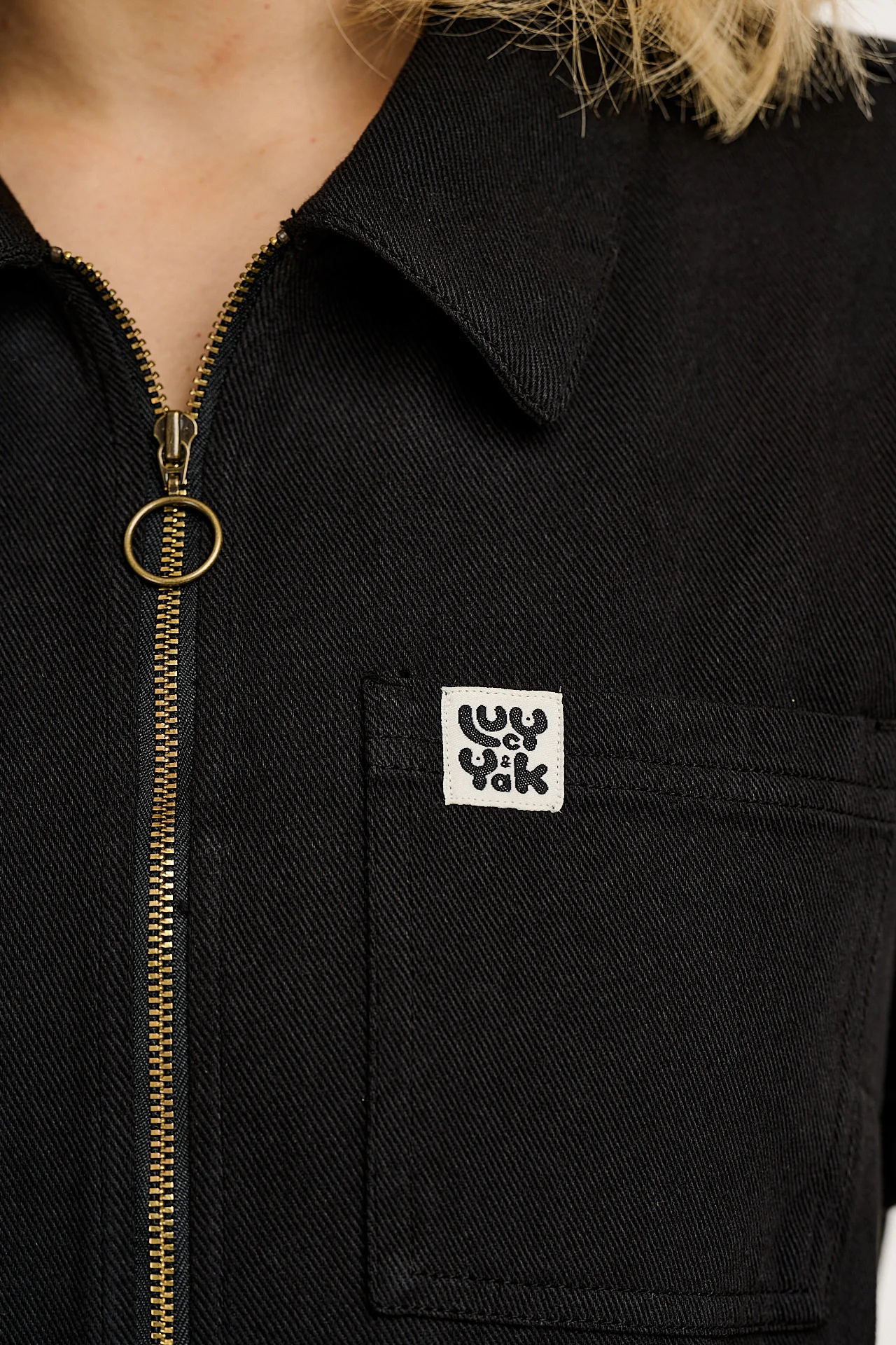 Rex - Short Sleeve Cotton Jumpsuit in Black - Image 4
