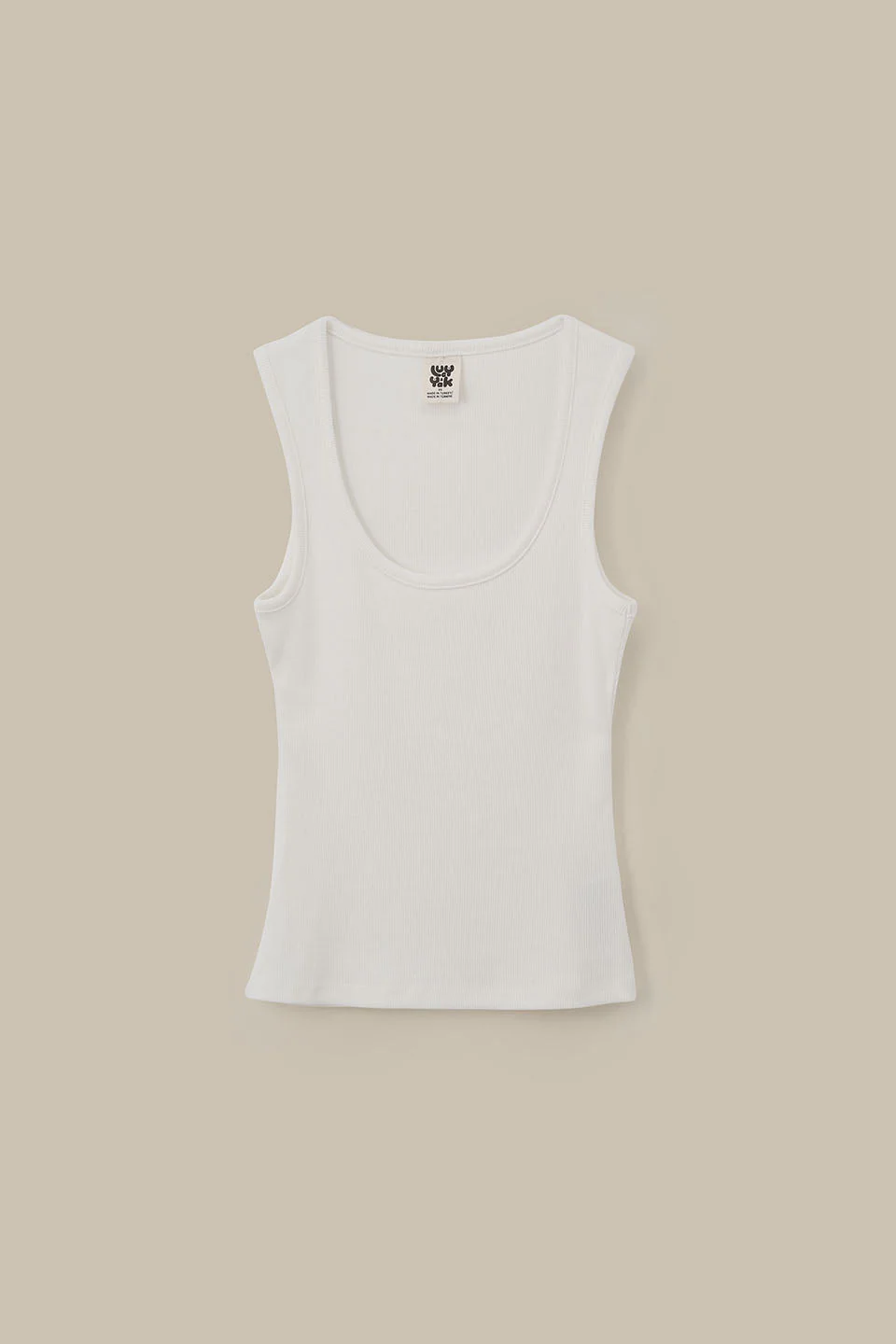 Romy - Cotton Scoop Vest in Ecru - Image 3