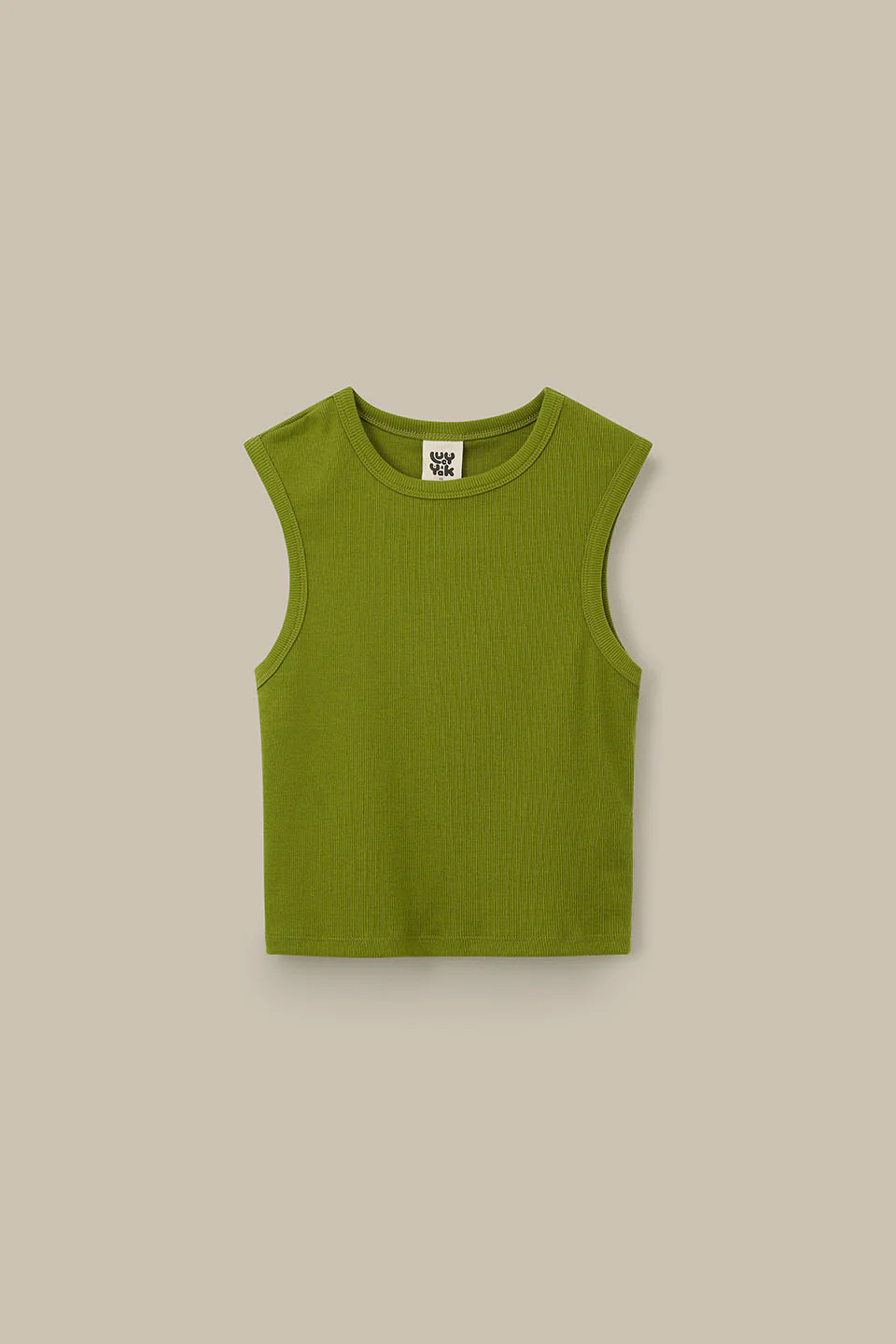 Rue - Cotton Rib Tank Top in Green - Image 3