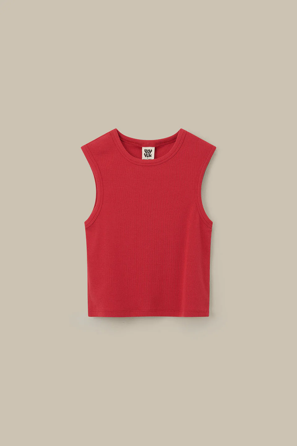 Rue - Cotton Rib Tank Top in Red - Image 5
