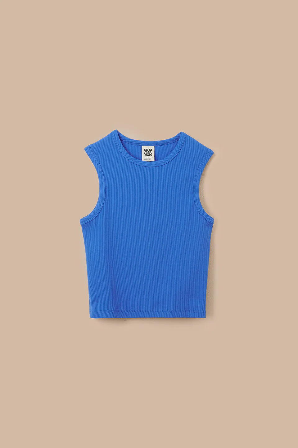 Rue - Cotton Rib Tank Top in Sapphire Blue - Image 3