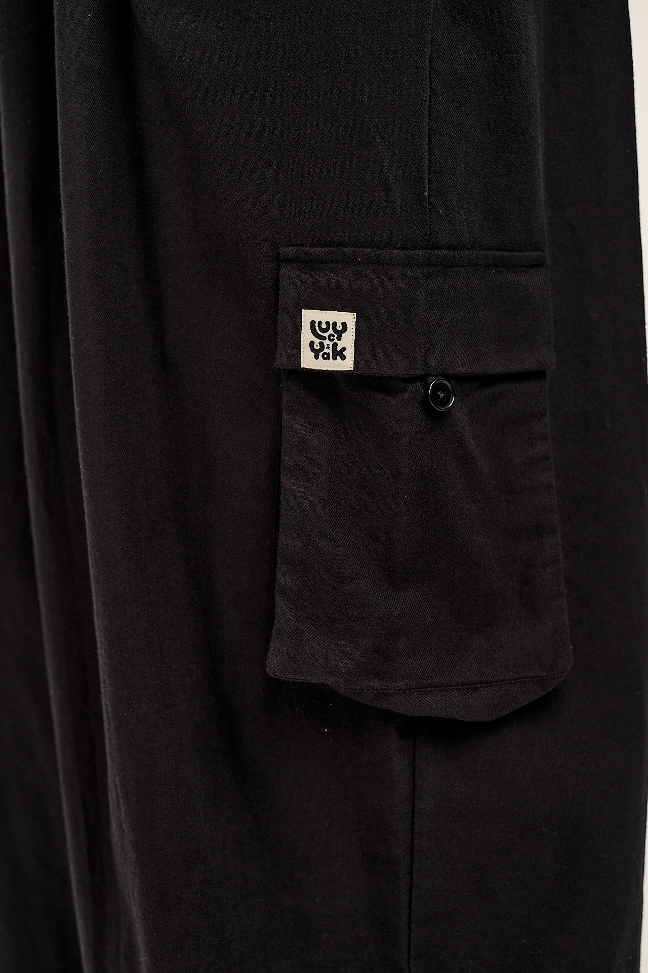 Rumi - Brushed Cotton Balloon Trousers in Black - Image 3