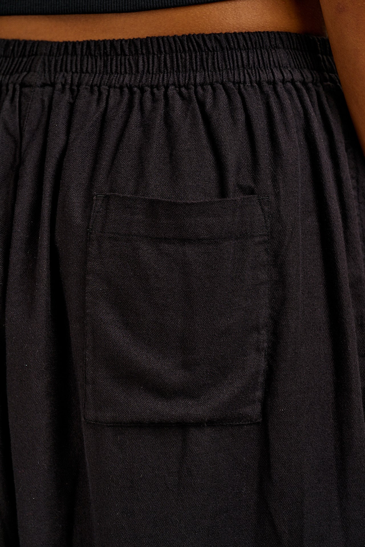Rumi - Brushed Cotton Balloon Trousers in Black - Image 5