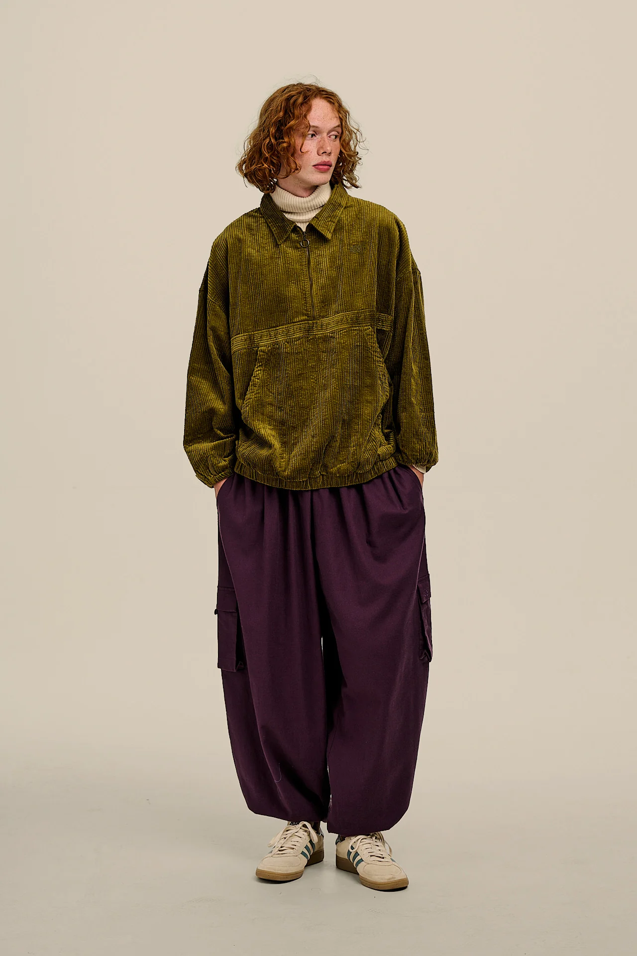 Rumi - Brushed Cotton Balloon Trousers in Plum Perfect - Image 14