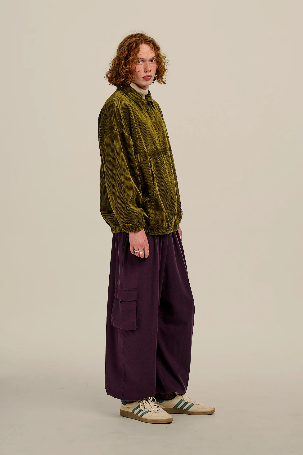 Rumi - Brushed Cotton Balloon Trousers in Plum Perfect - Image 15