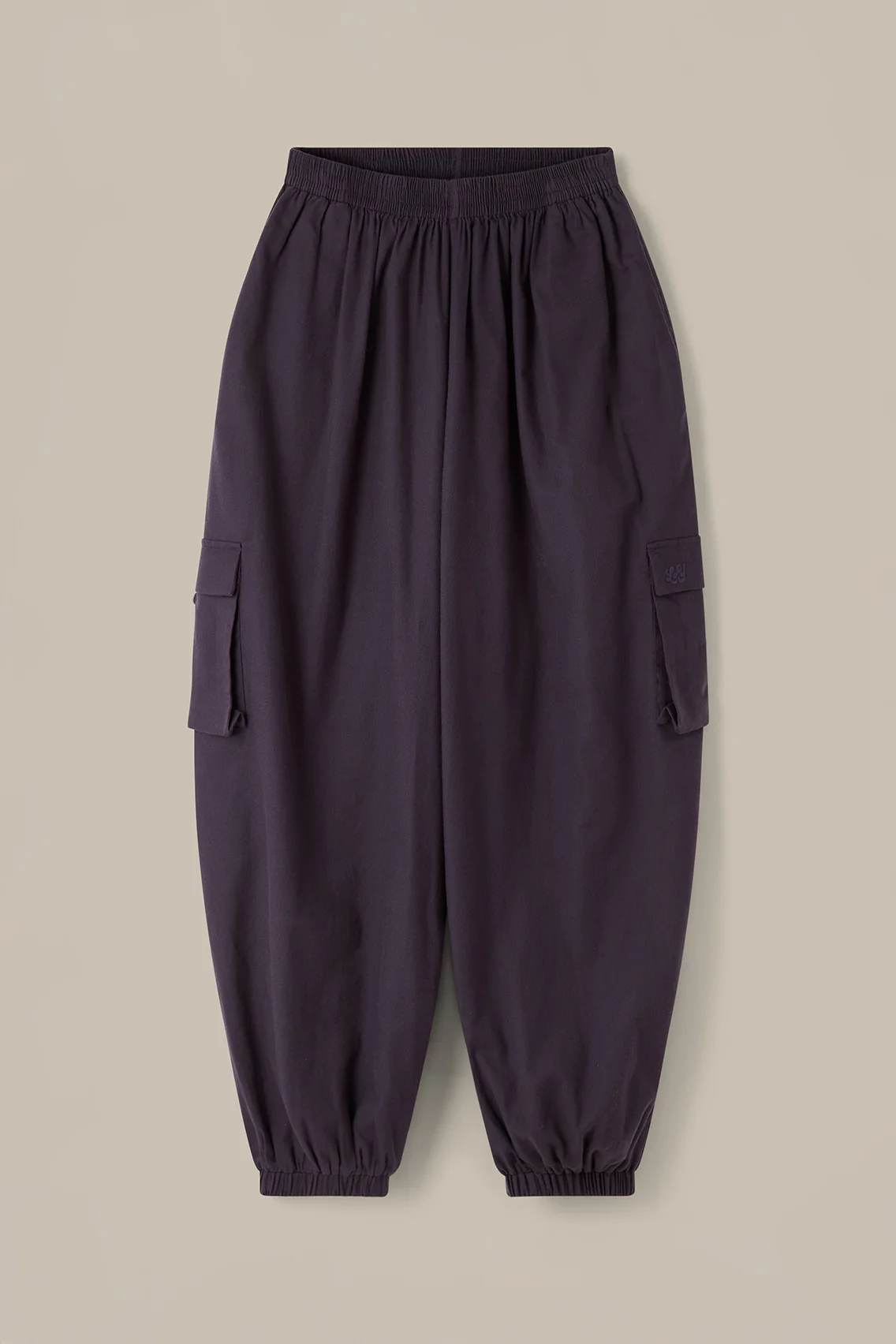 Rumi - Brushed Cotton Balloon Trousers in Plum Perfect - Image 9