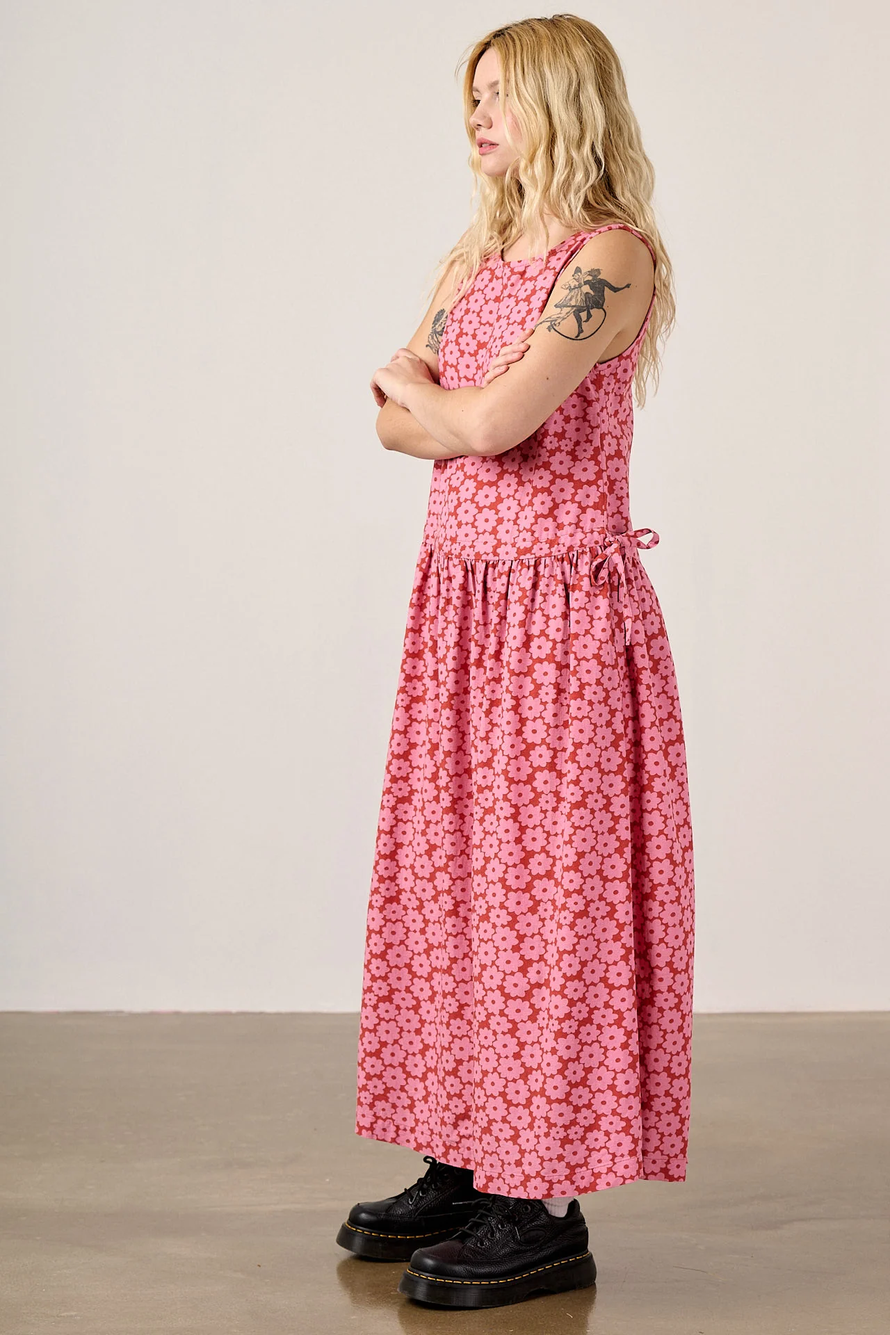 Sacha - Cotton & Viscose Midi Dress in Coastal Flower - Image 3