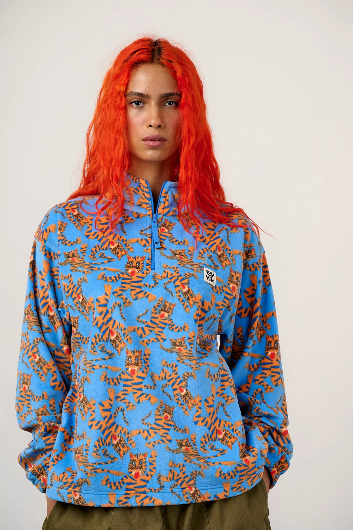 Sammy - Lightweight Polar Fleece in Blue Tiger - Image 4