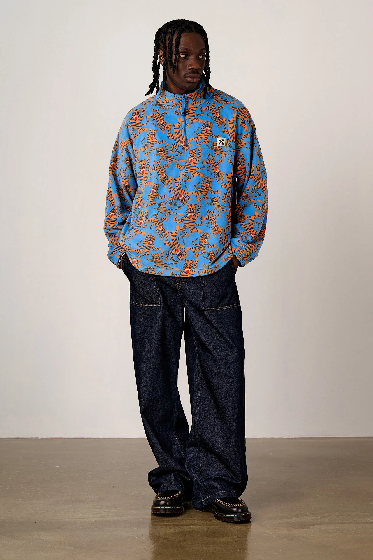 Sammy - Lightweight Polar Fleece in Blue Tiger - Image 6