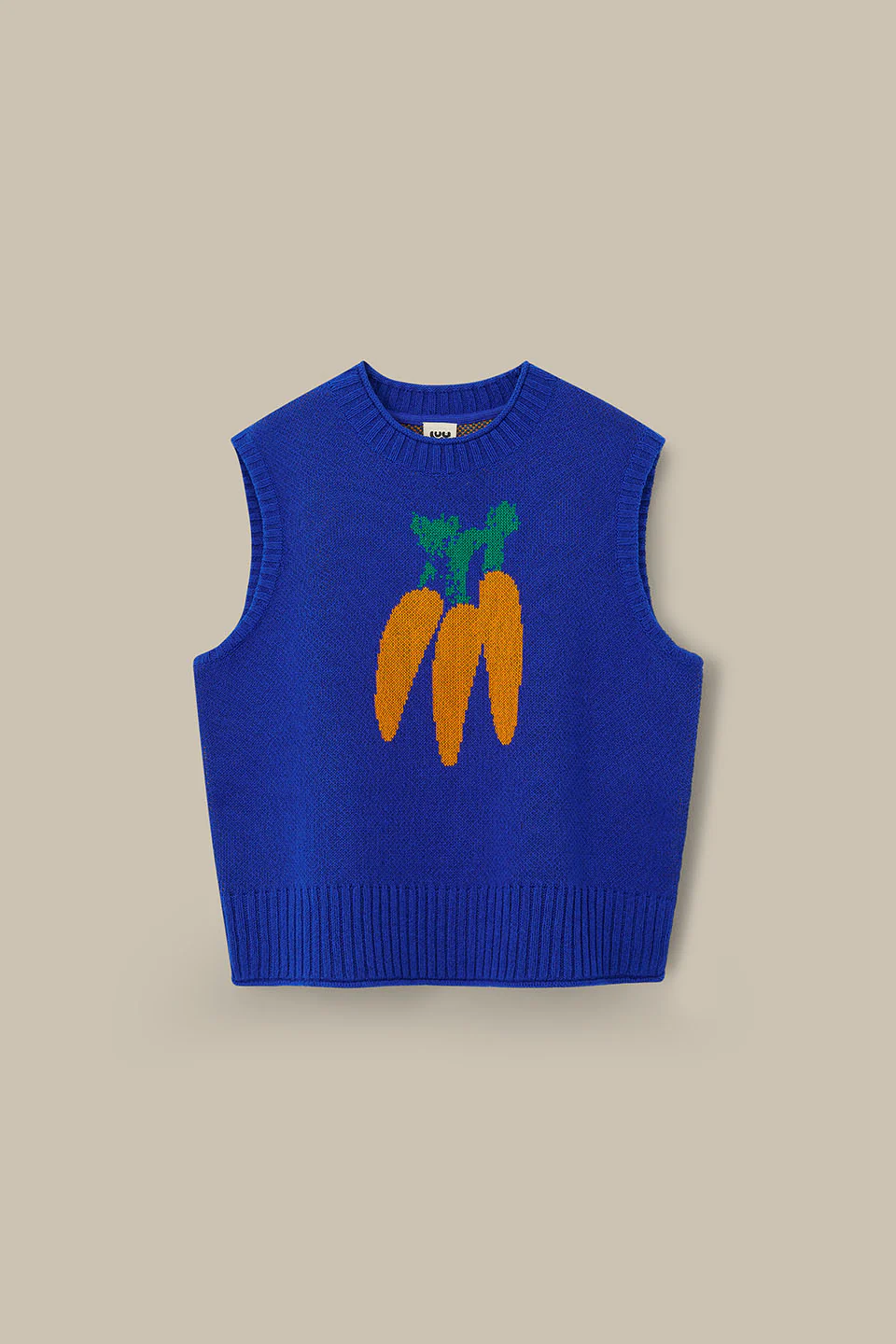 Sawyer - Cotton Knitted Tank in Navy Carrot - Image 4
