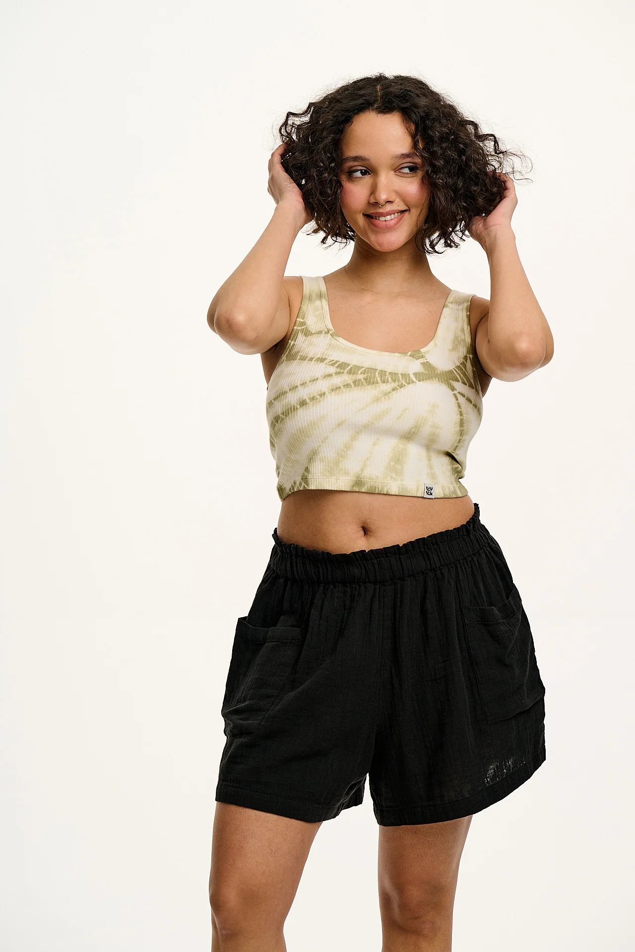 Sierra - Cotton Shorts in Black - Image 5
