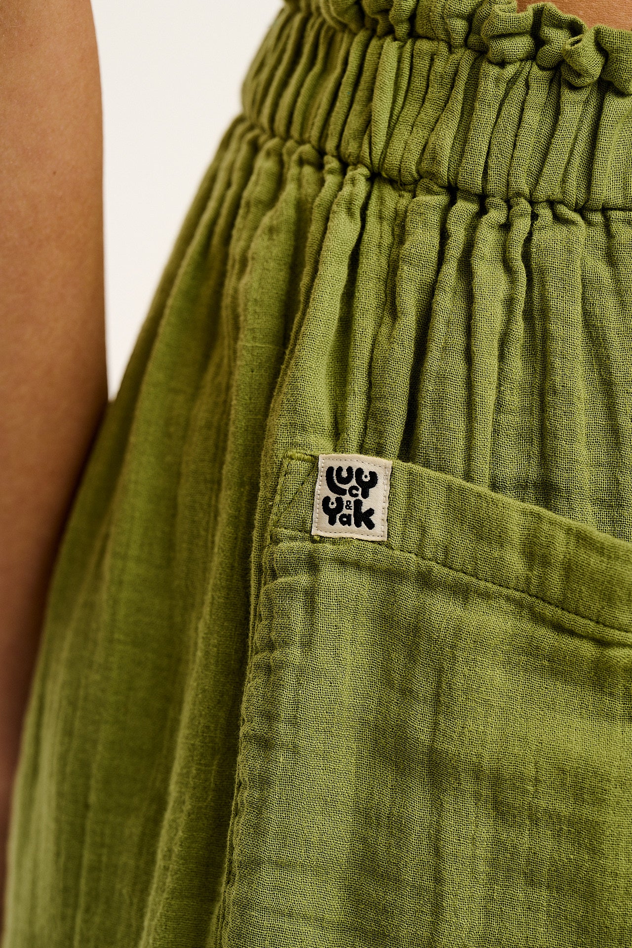 Sierra - Cotton Shorts in Herb Garden Green - Image 9